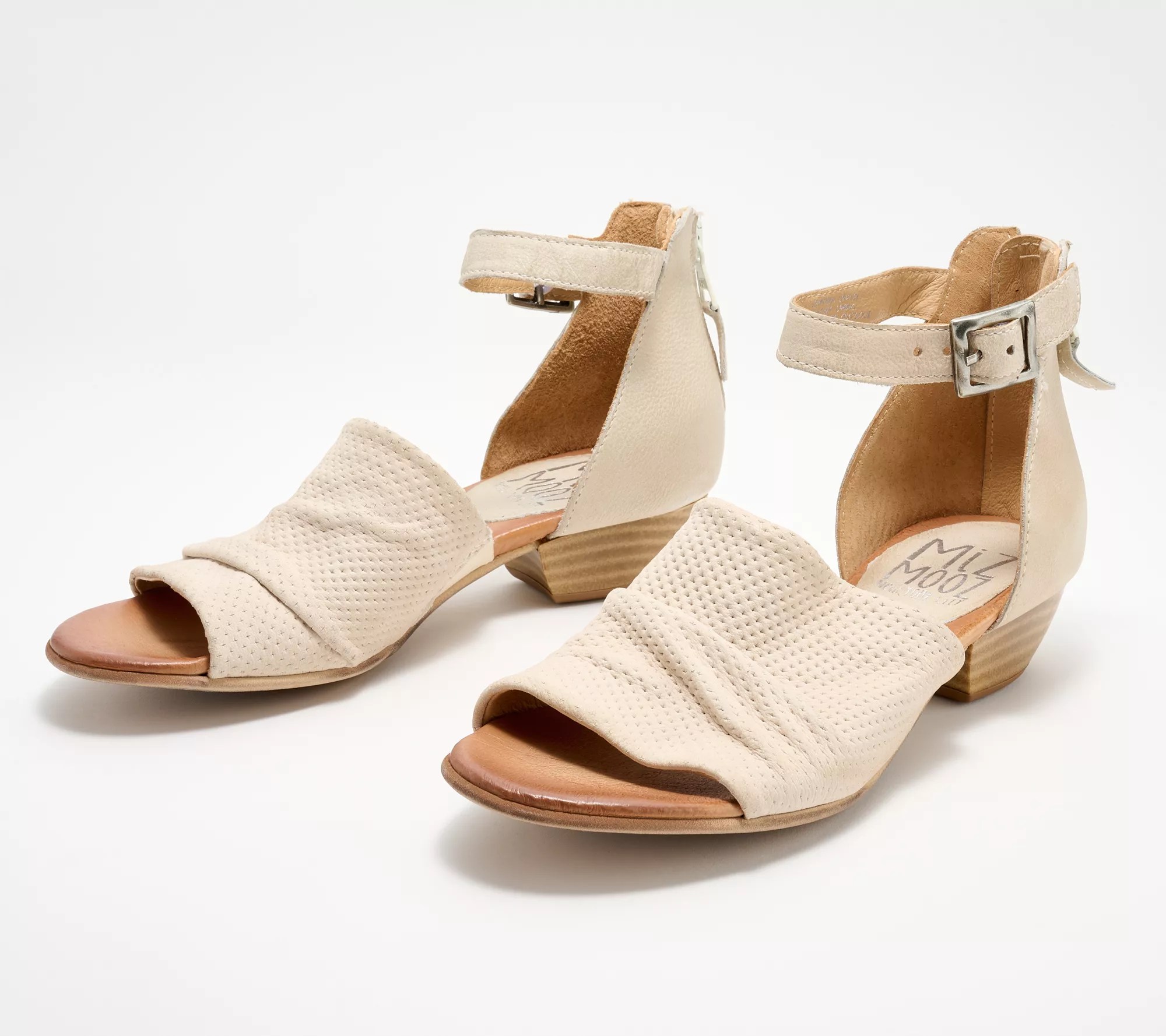 Miz Mooz Leather Wide Width Heeled Sandals Charley