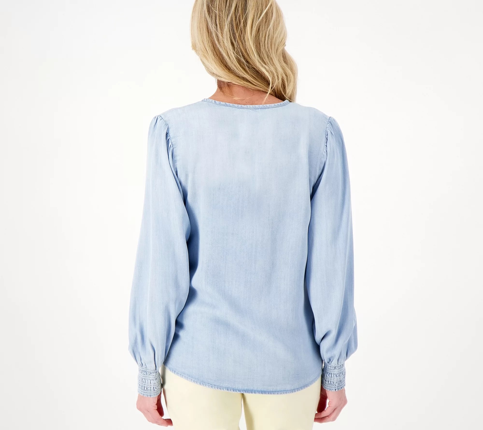 Side Stitch Pullover Blouse