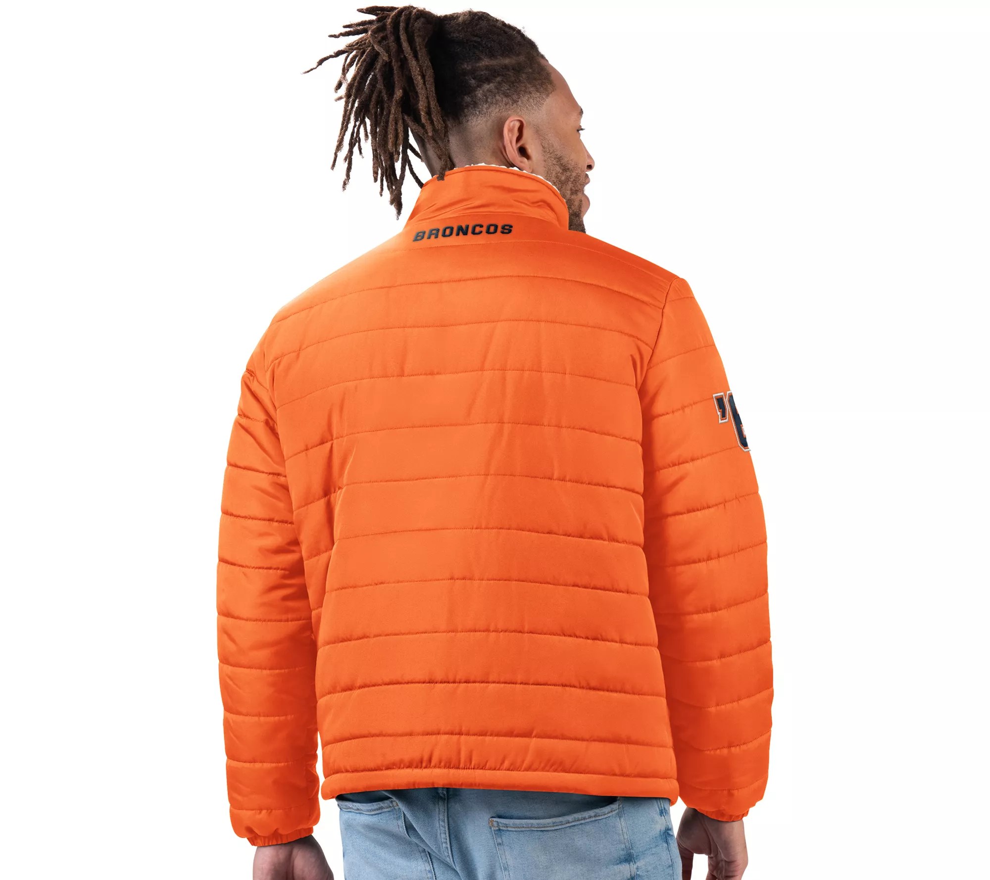 NFL Men's Poly Filled Sherpa Lined Full Zip Jacket