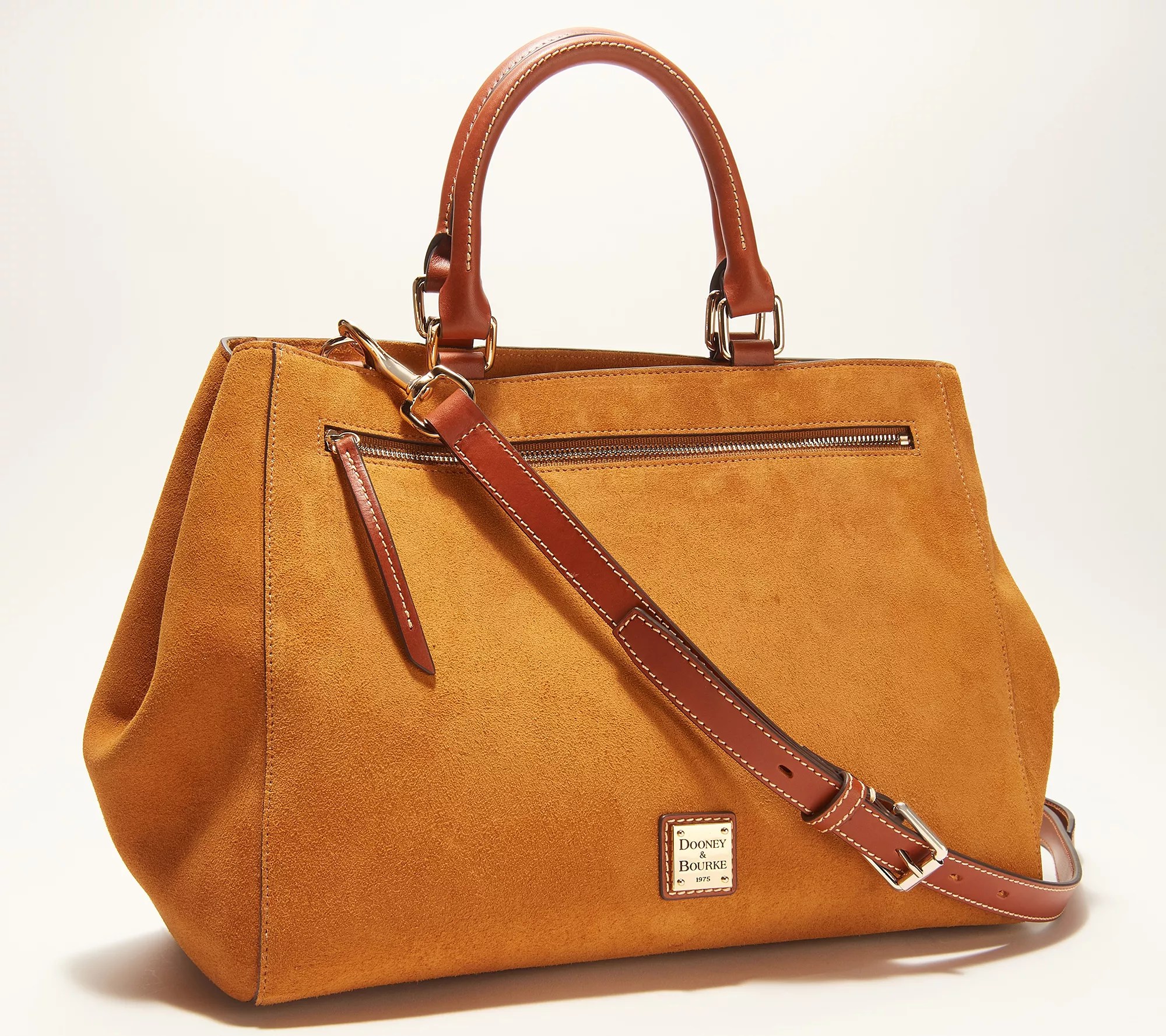 Dooney & Bourke Suede Zip Satchel