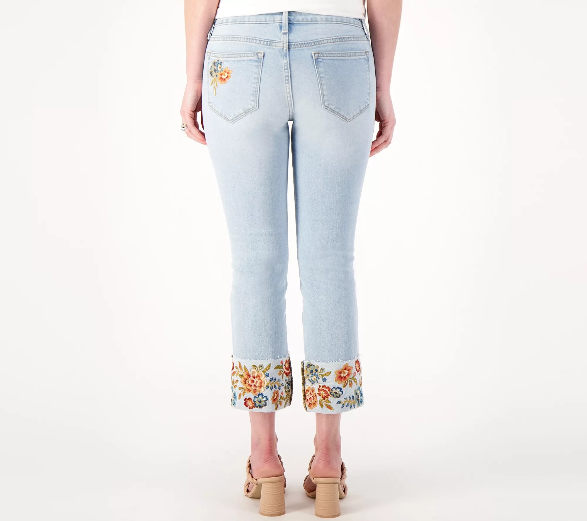 Driftwood Jeans Colette Embroidered Crop Leg Jean Maui