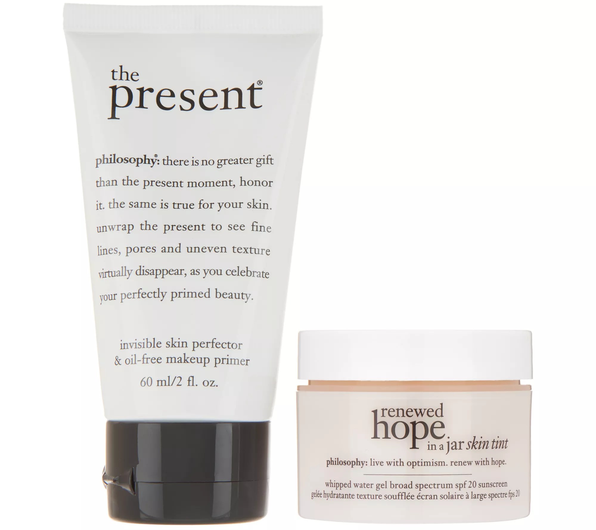 philosophy renewed hope skin tint spf & the present perfecting duo