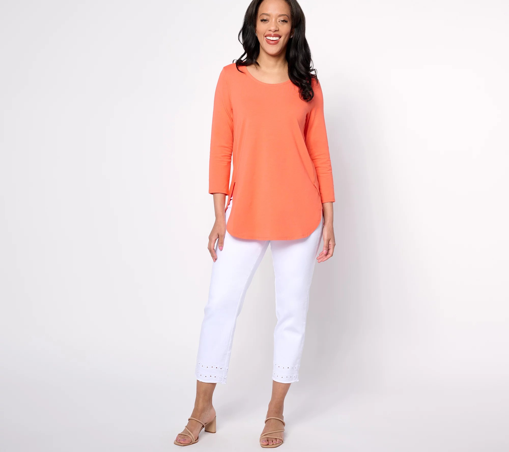 Susan Graver Weekend Essentials Regular Comfy Cotton Tunic