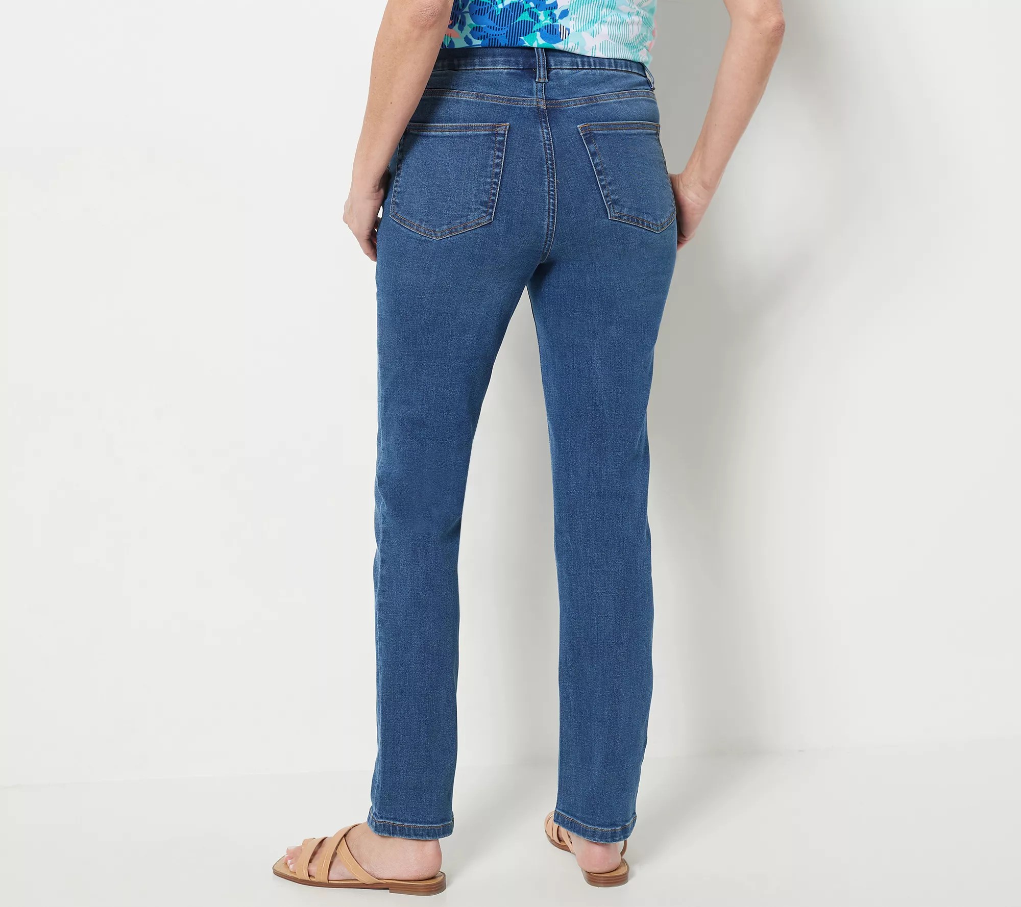 Denim & Co. Easy Stretch Denim Straight Leg Jeans