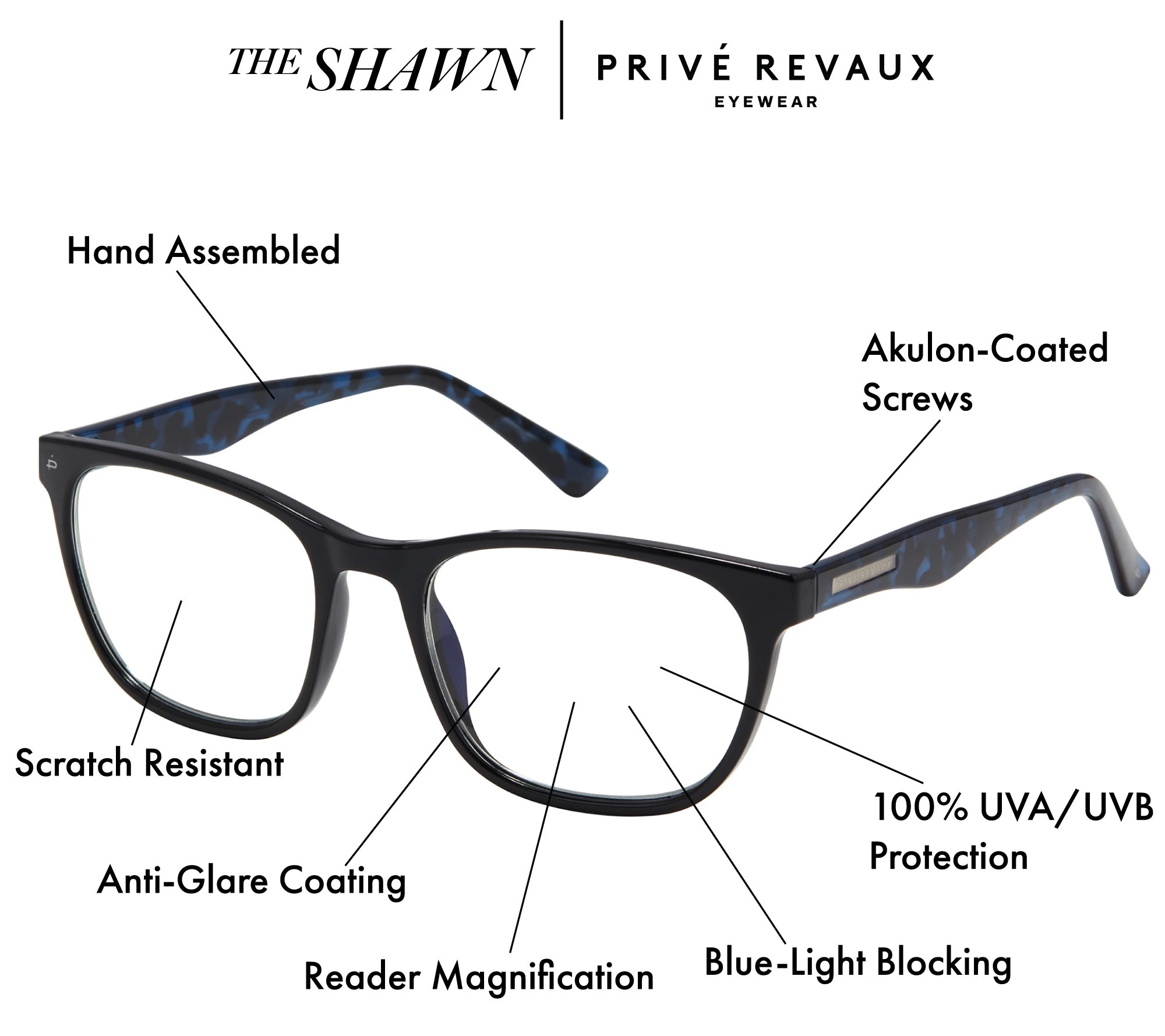 Prive Revaux The Shawn Progressive Blue Light Reading Glasses
