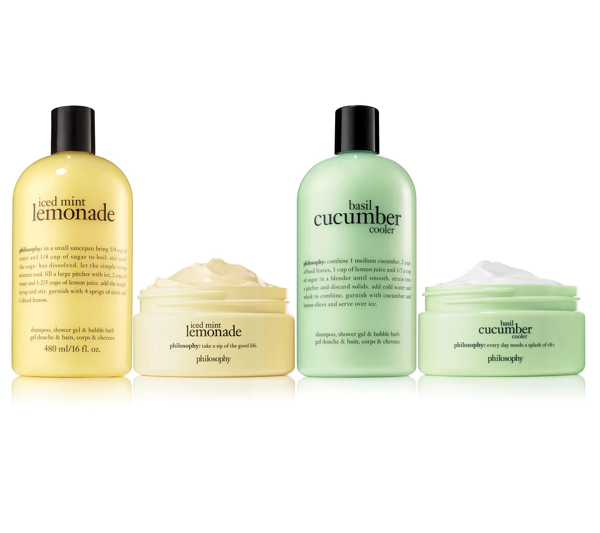 philosophy shower gel and body souffle collection