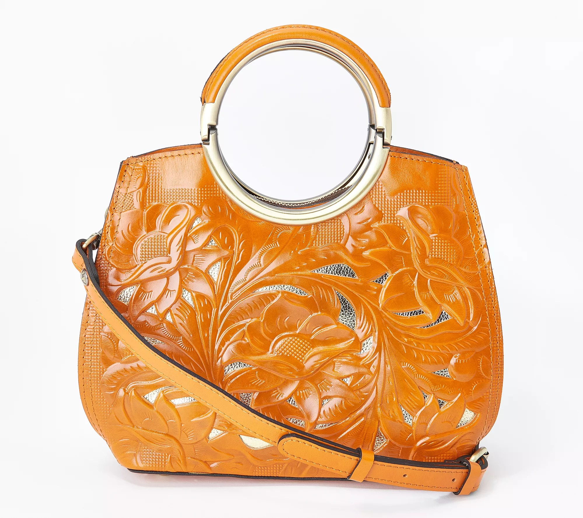 "As Is" Patricia Nash Vintage Leather Aria Shopper with Crossbody
