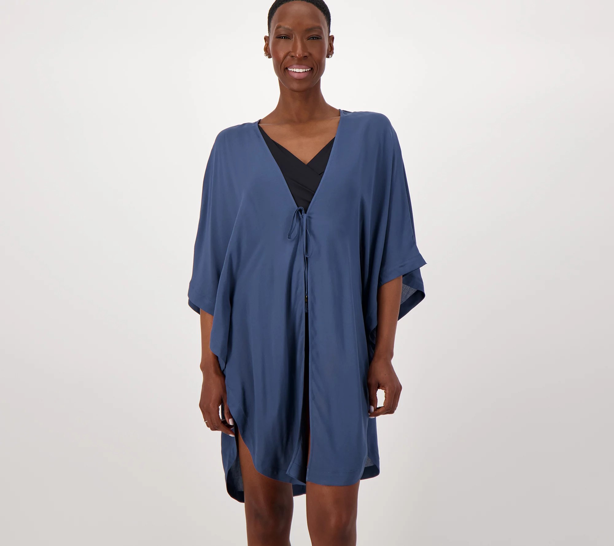 Jantzen Woven Curve Hem Tie Front CoverUp