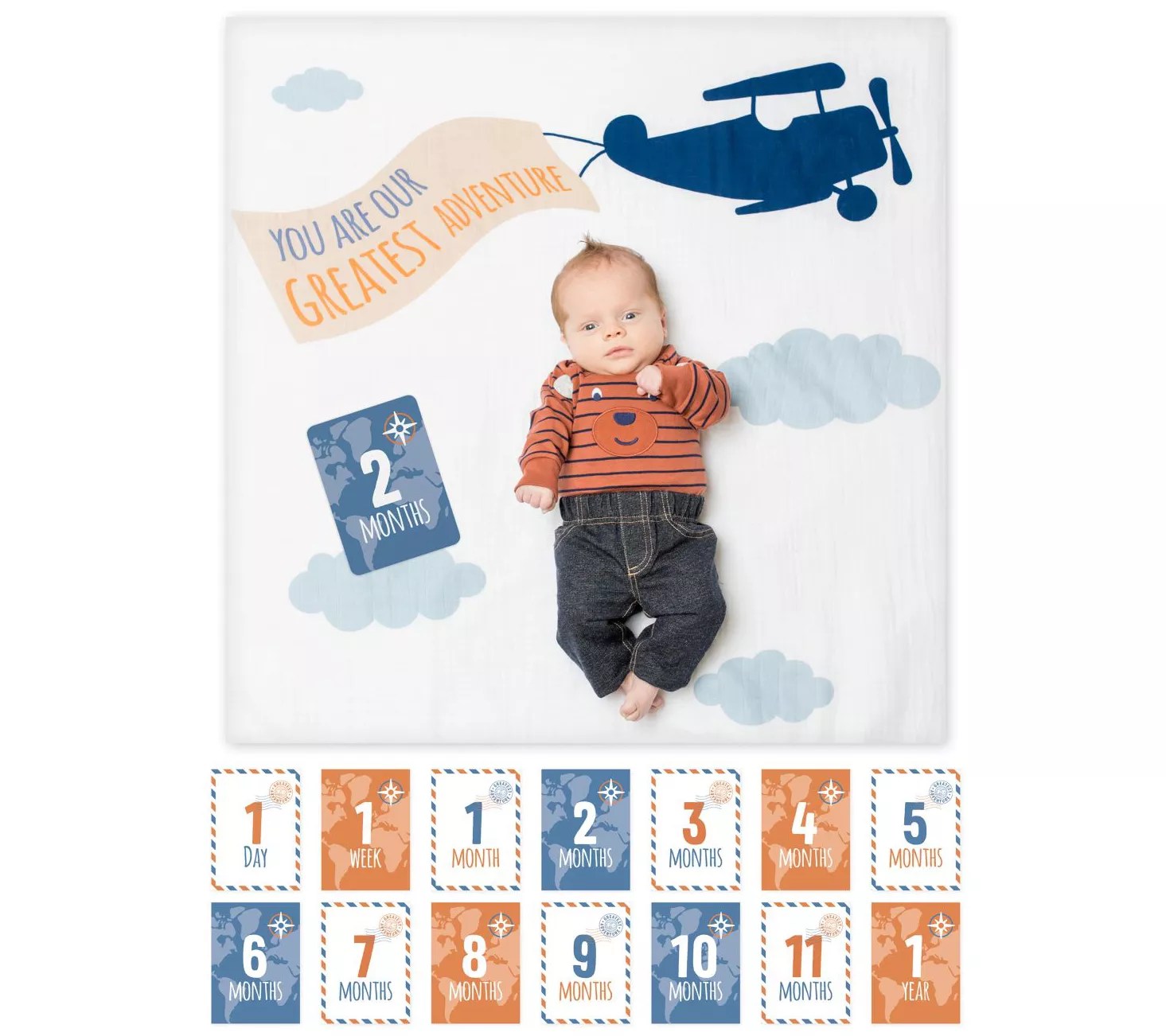 Baby's First Year Blanket and Card Set