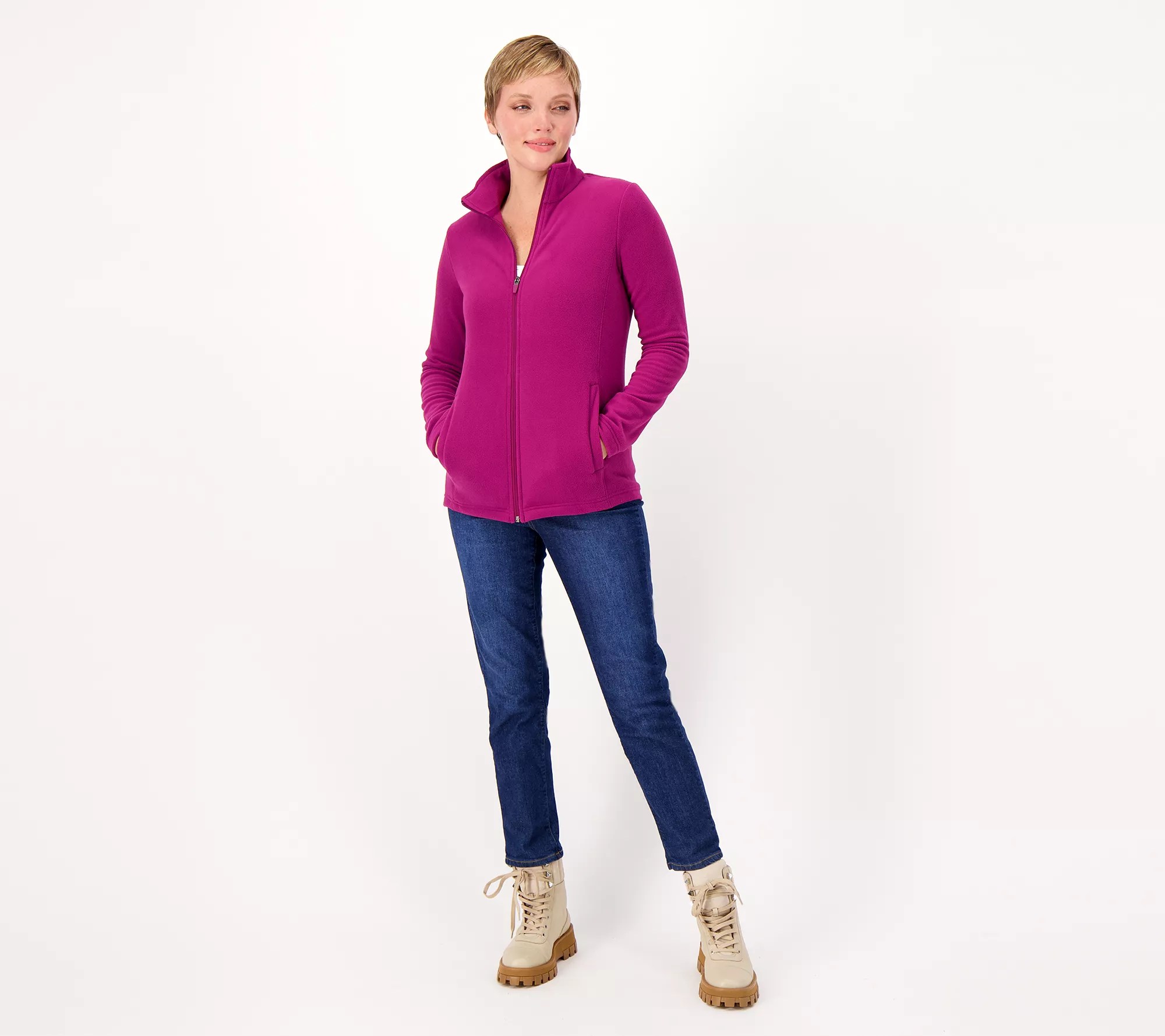 Lands' End Petite Fleece ZipFront Jacket