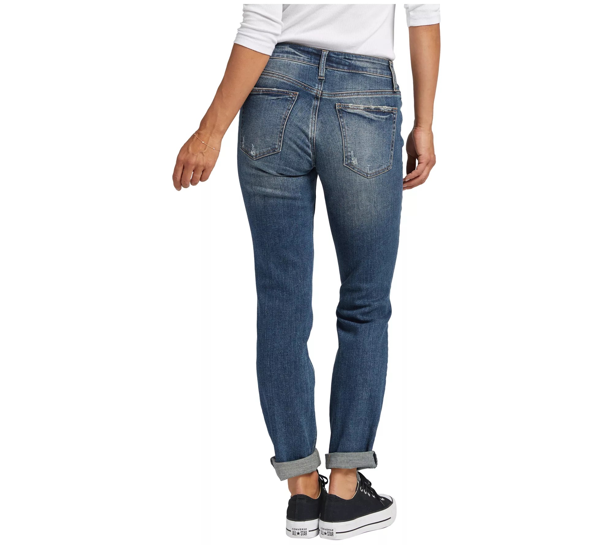 Silver Jeans Co. Boyfriend Mid Rise Slim Leg JeansEAE308