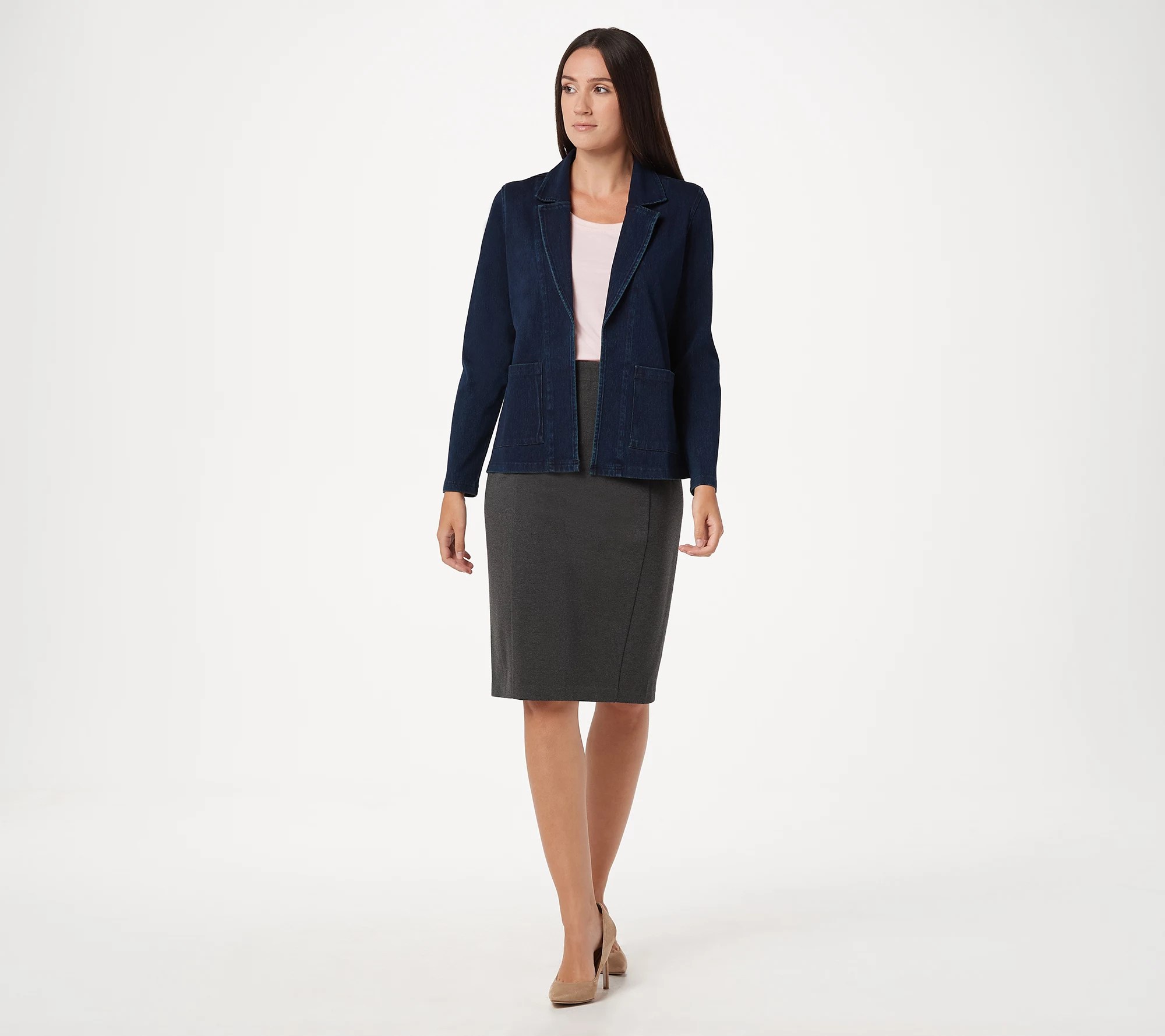 Women with Control Prime Stretch Denim Blazer