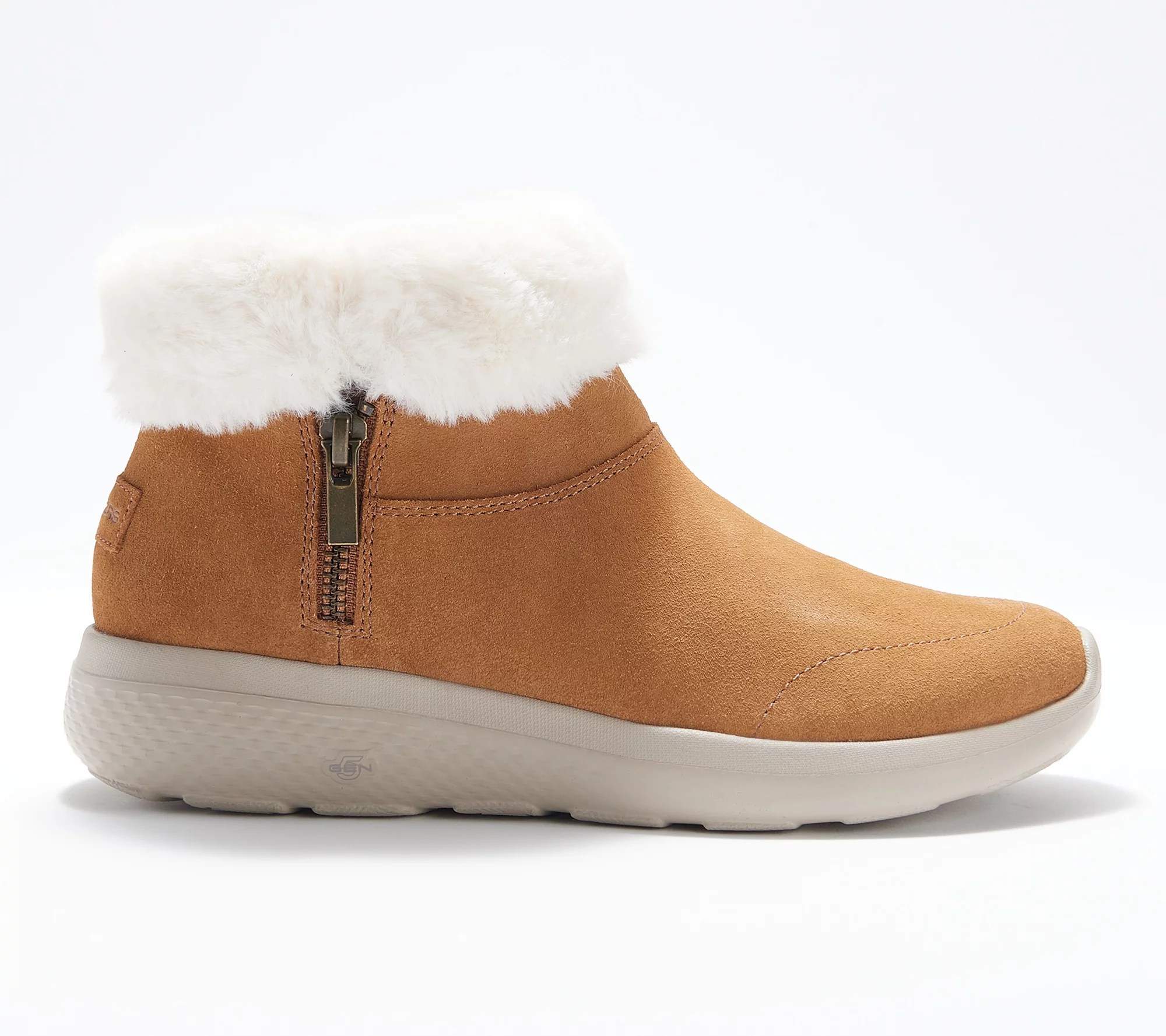"As Is"Skechers OnTheGo Faux Fur Ankle Boots Enchanted