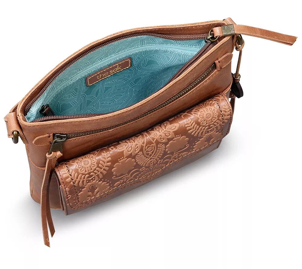The Sak Ventura Flap Organization Leather Crossbody Bag