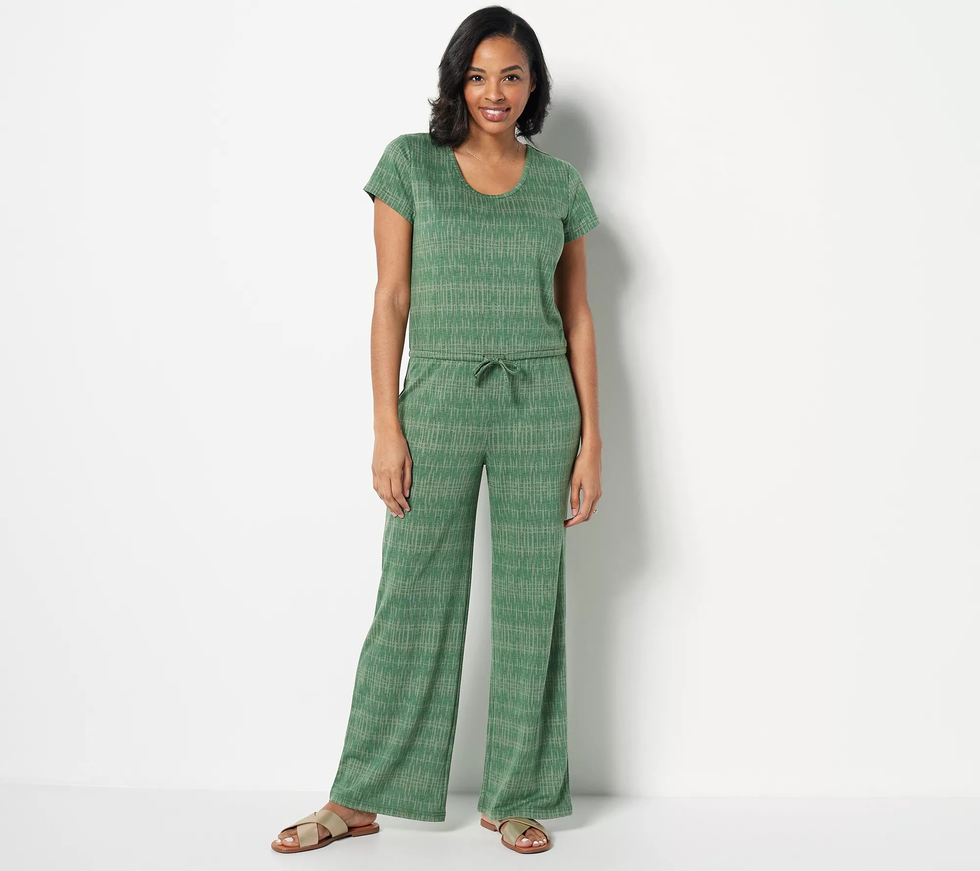 MUK LUKS French Terry Weekend Story Jumpsuit