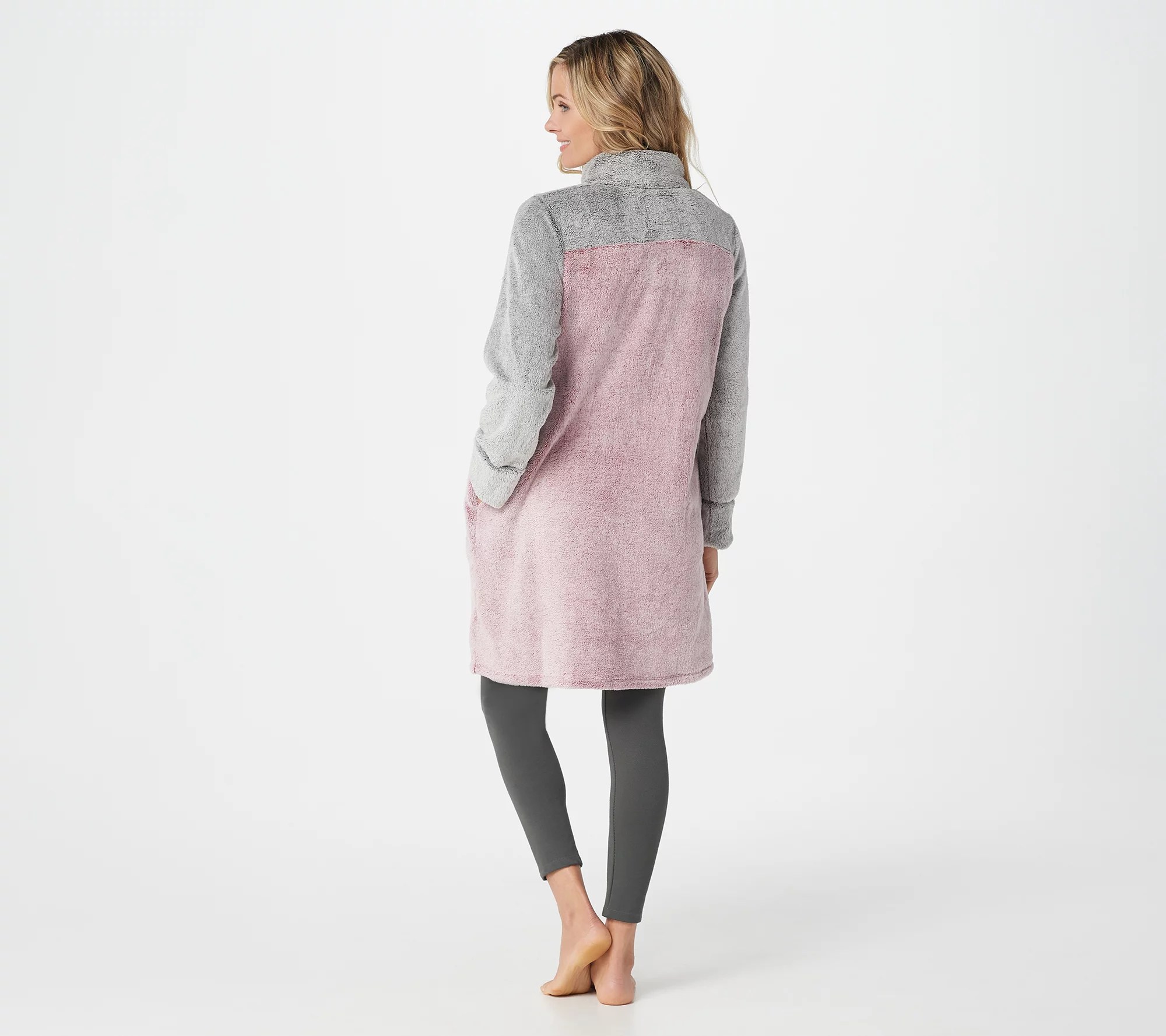 Cuddl Duds Frosted Fleece Zipper Robe