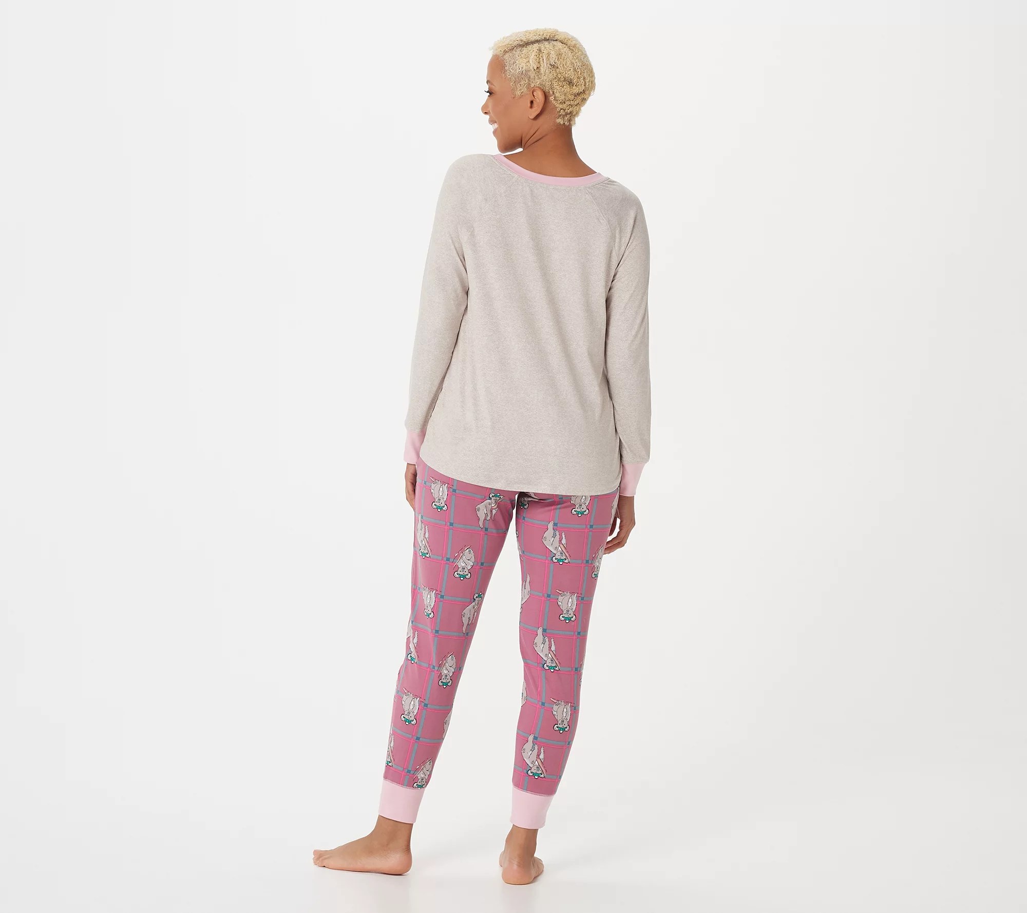 Cuddl Duds Cozy Jersey Novelty Jogger Pants Pajama Set