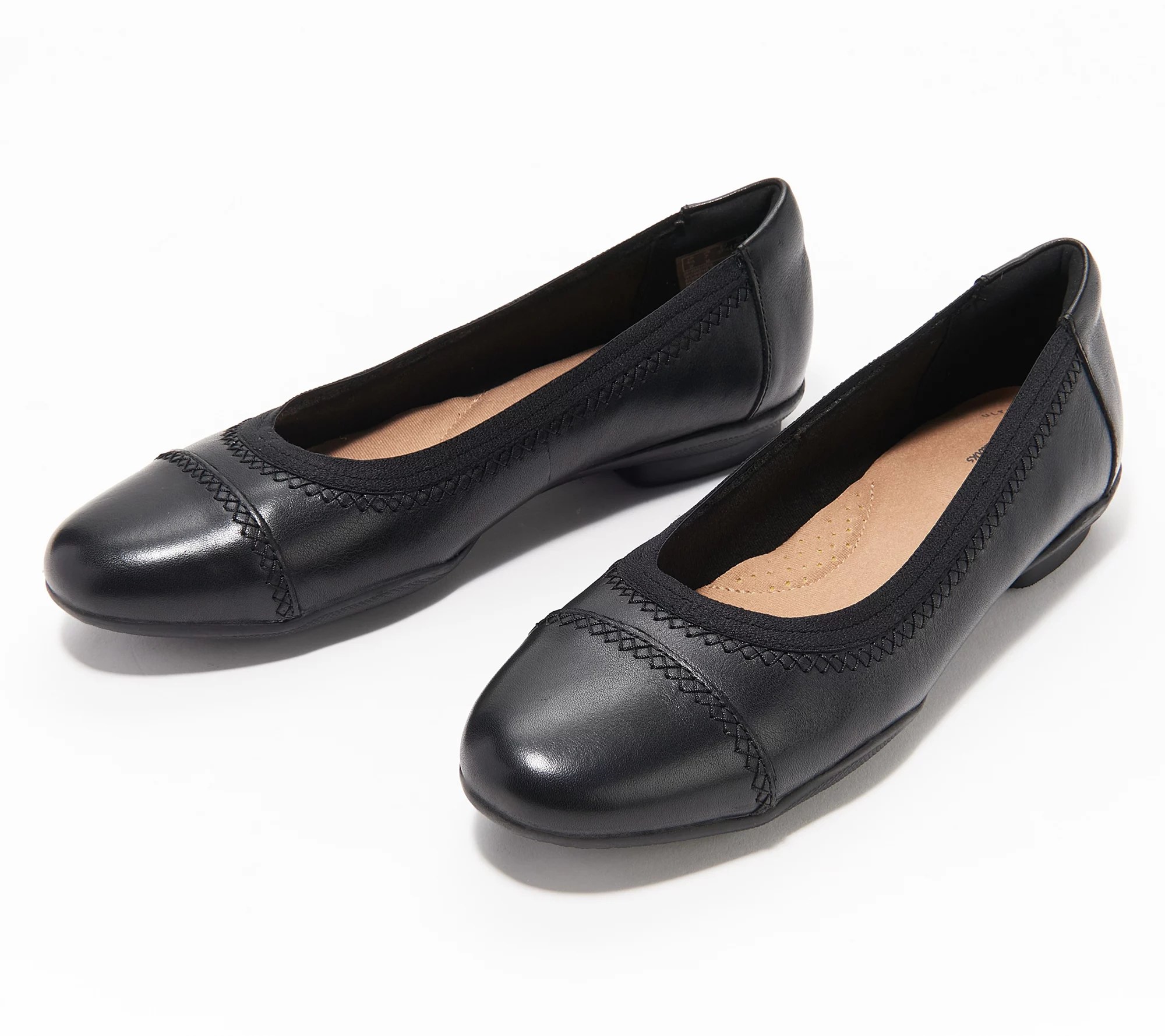 Clarks Collection Leather Ballet Flats Sara Bay