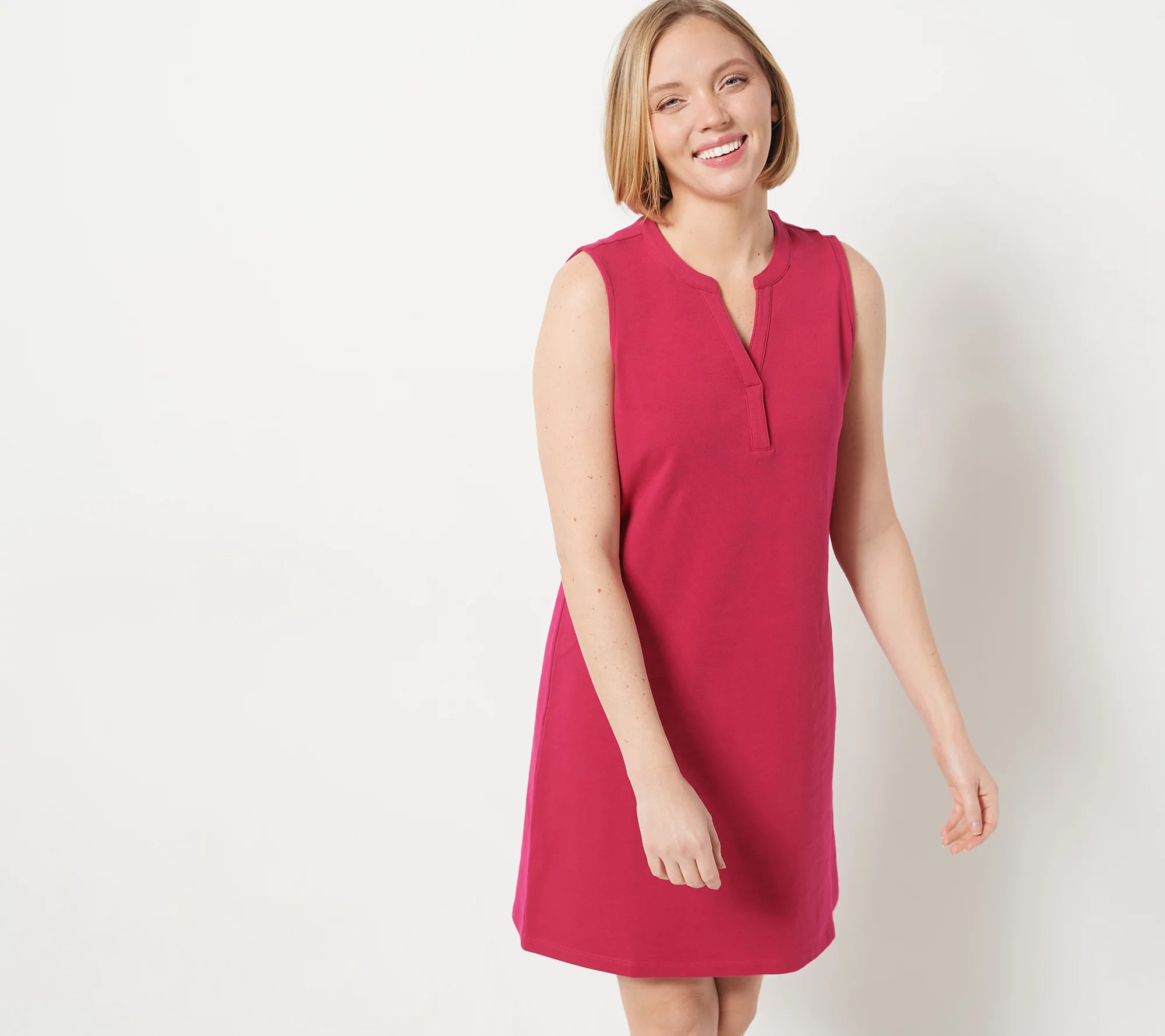 Denim & Co. Beach French Terry Sleeveless CoverUp Dress