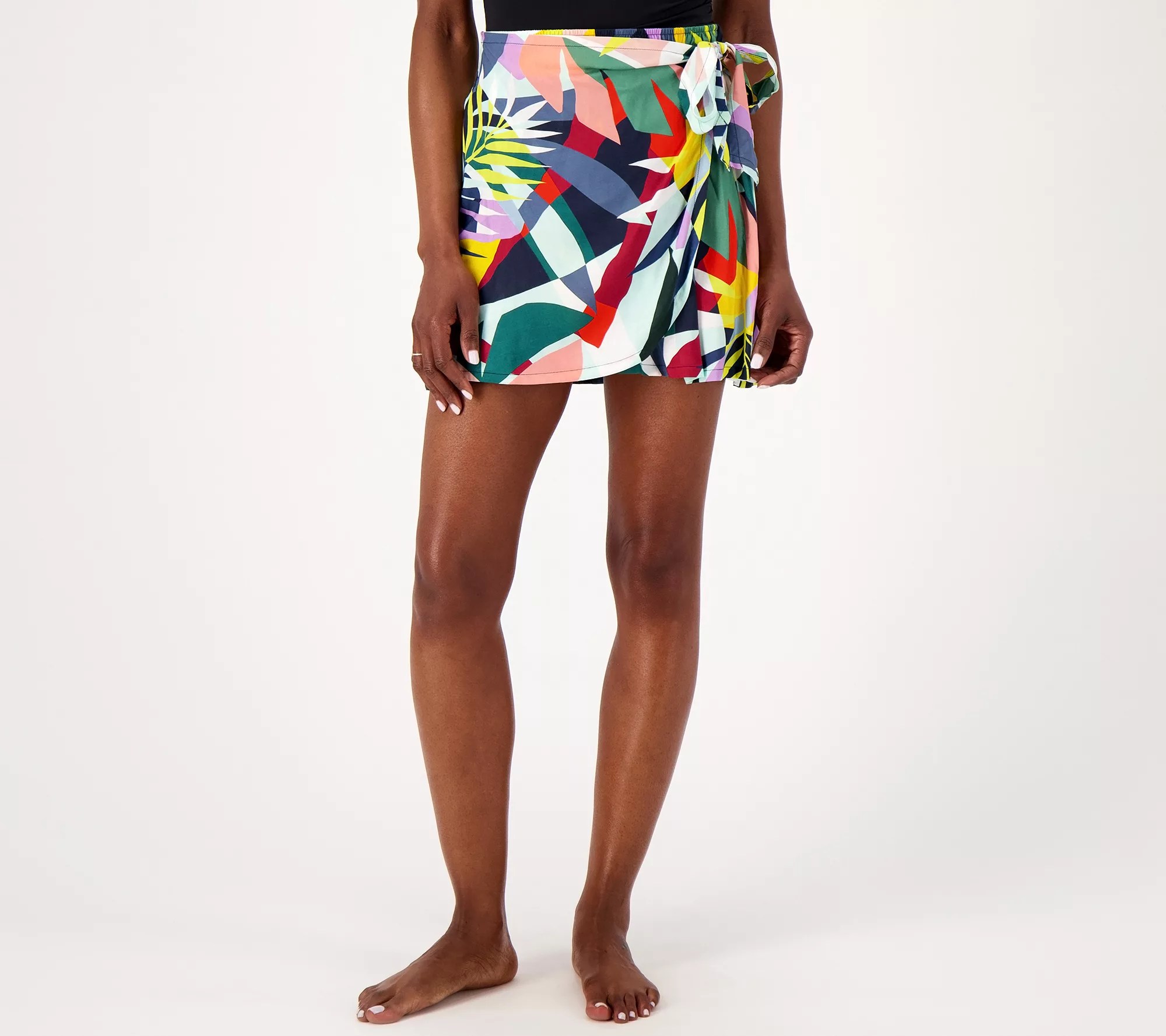 Jantzen Woven PullOn Faux Wrap CoverUp Skirt