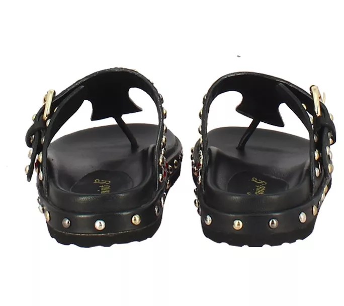 Saint G Leather Slipon Sandals Boston