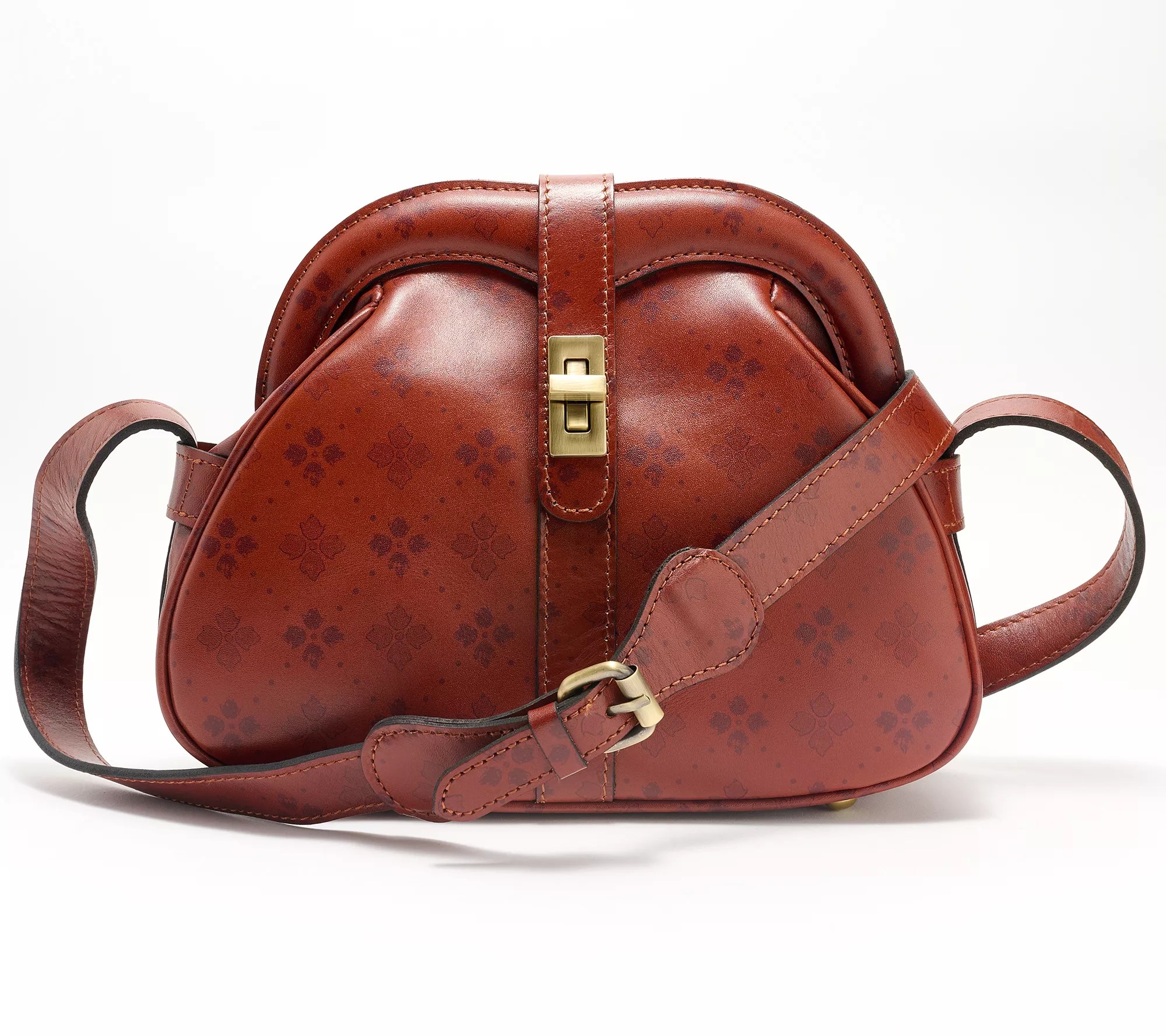 Patricia Nash Florentina Frame Leather Crossbody Bag