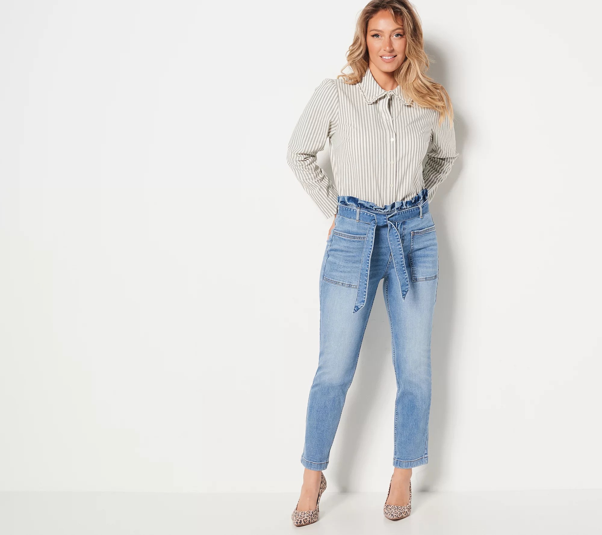 Candace Cameron Bure Regular Paperbag Waist Jean