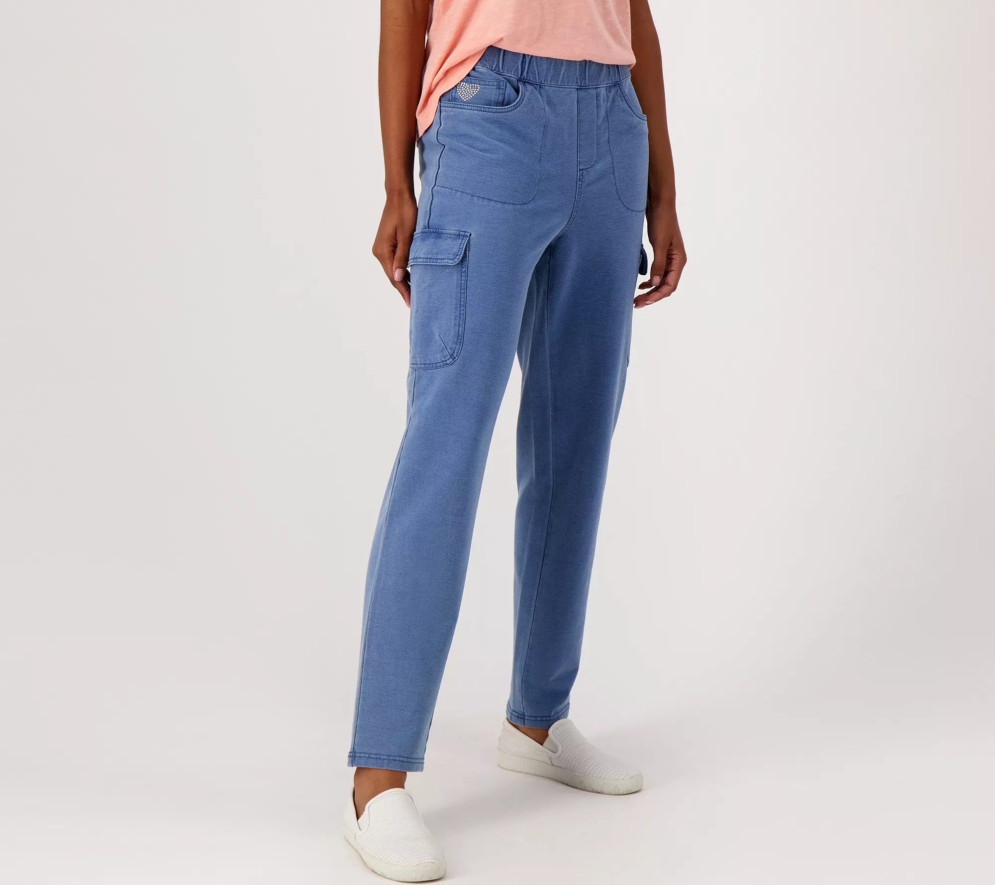 Quacker Factory DreamJeannes Cargo Pocket Jeans