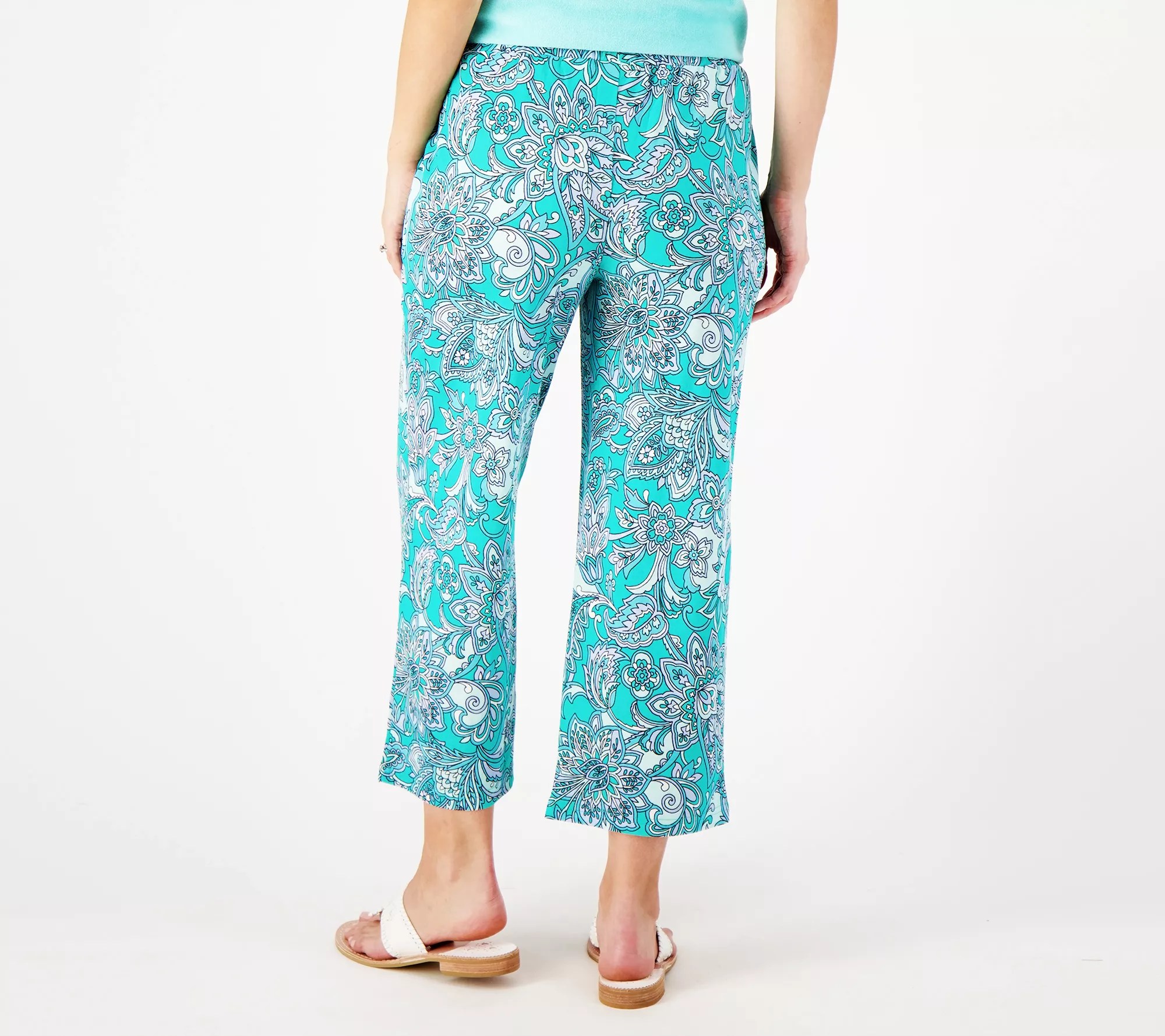 Belle Beach by Kim Gravel Tall Cabana Knit Cropped Beach Pant