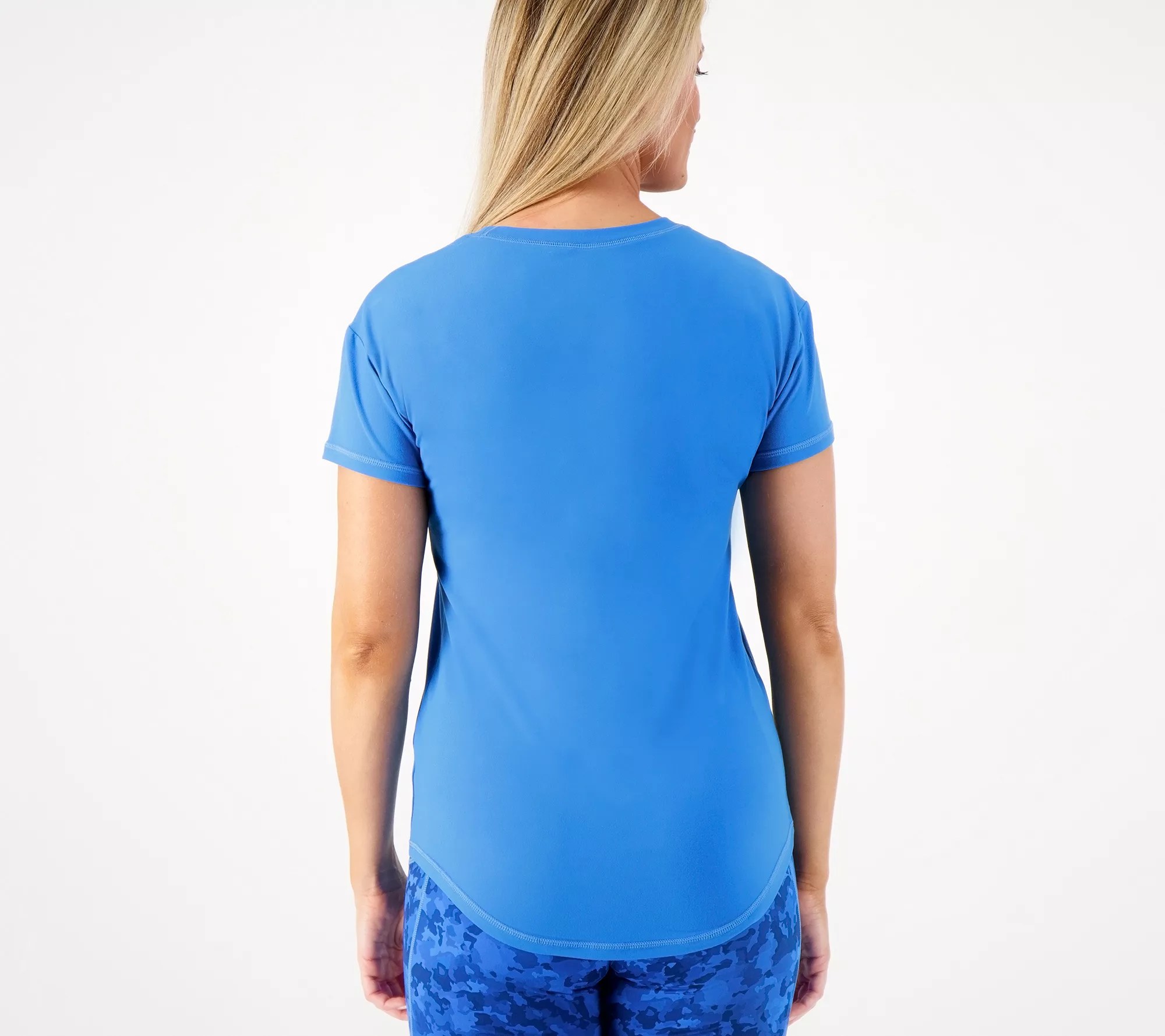 "As Is" Gymwrap Everyday Scoop Neck Tee with HighLow Hem