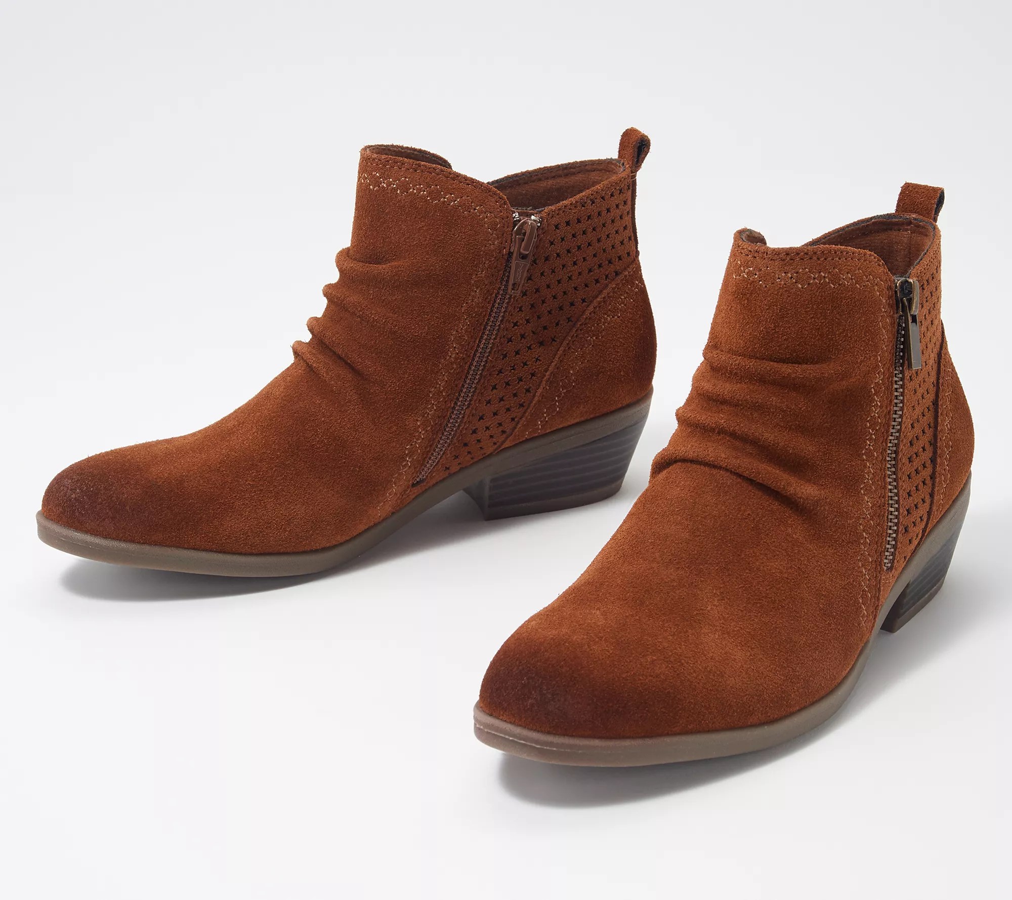 "As Is" Earth Origins Leather Ankle Boots Collette Cheryl