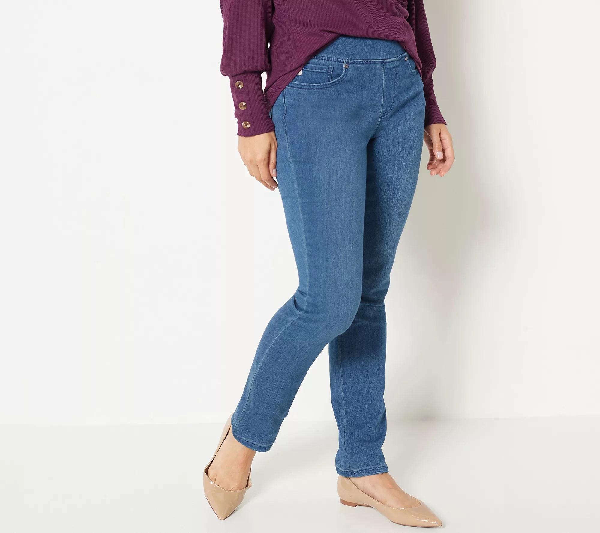 Belle by Kim Gravel Primabelle StraightLeg PullOn Jeans
