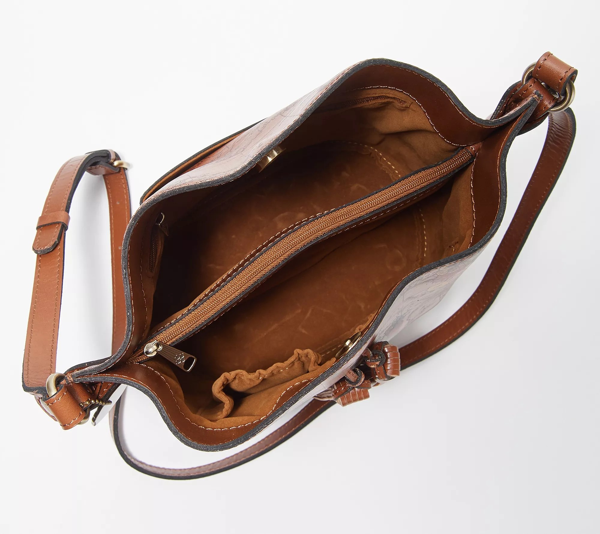 Patricia Nash Leather Accadia Bucket Crossbody
