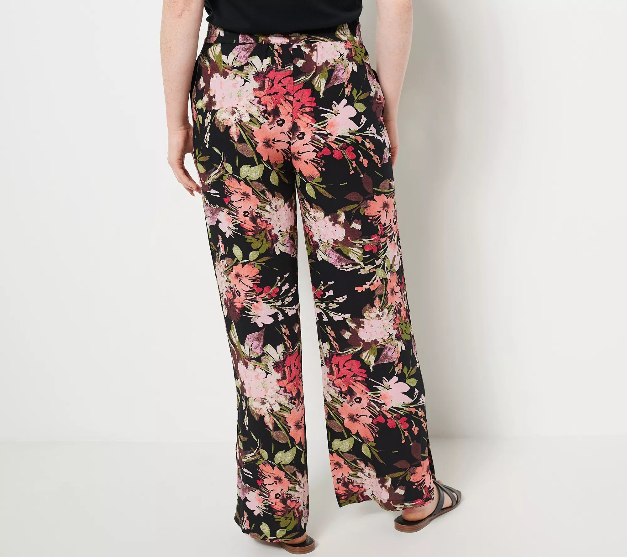 Denim & Co. Beach Petite CoverUp Pants w/ Side Slits