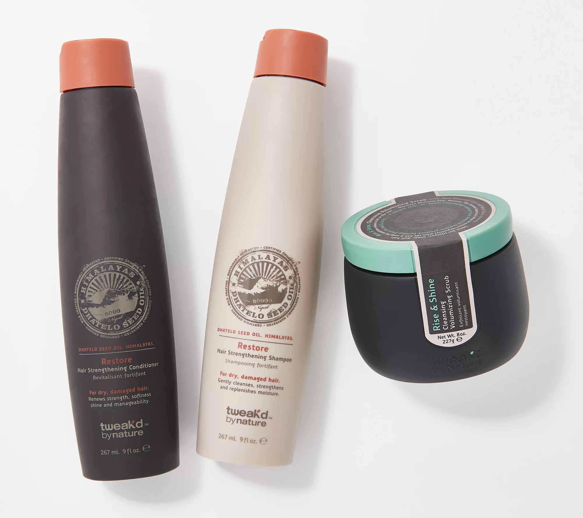 Tweak'd by Nature Rise & Shine Volumizing Scrub 3Pc Kit