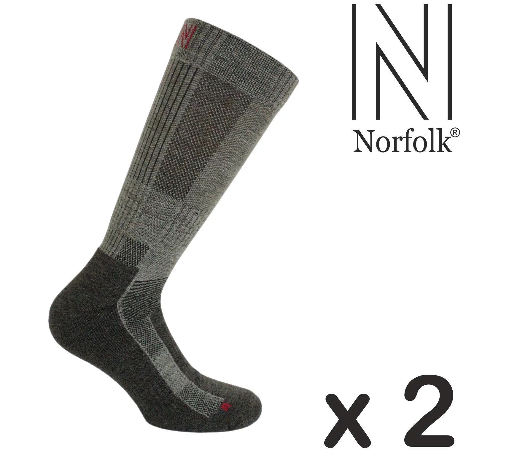 Norfolk Unisex S/2 Lightweight Cushioned MerinoCrew Socks