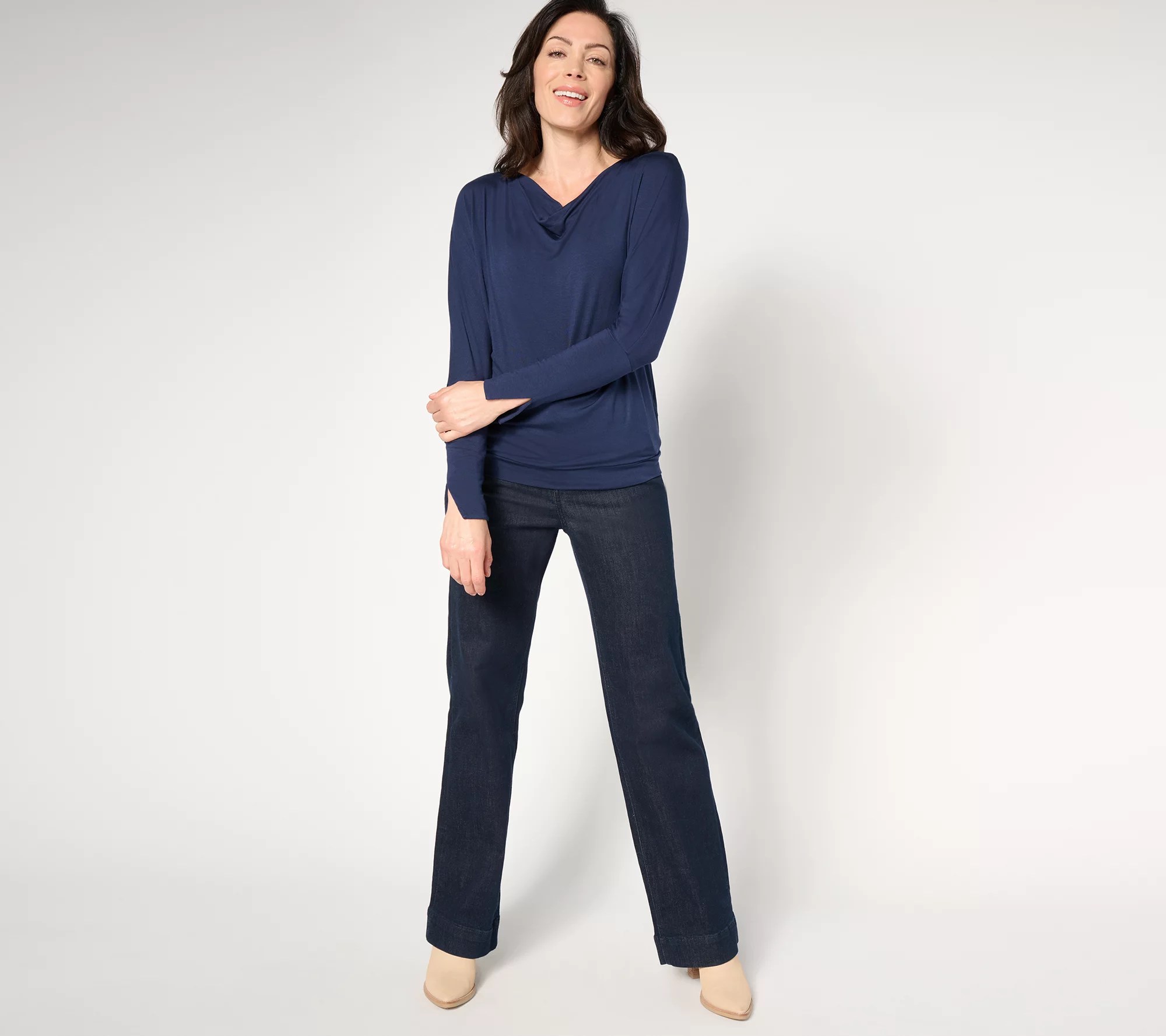 Me by Jennie Garth Charlie Cowl Neck Knit Top