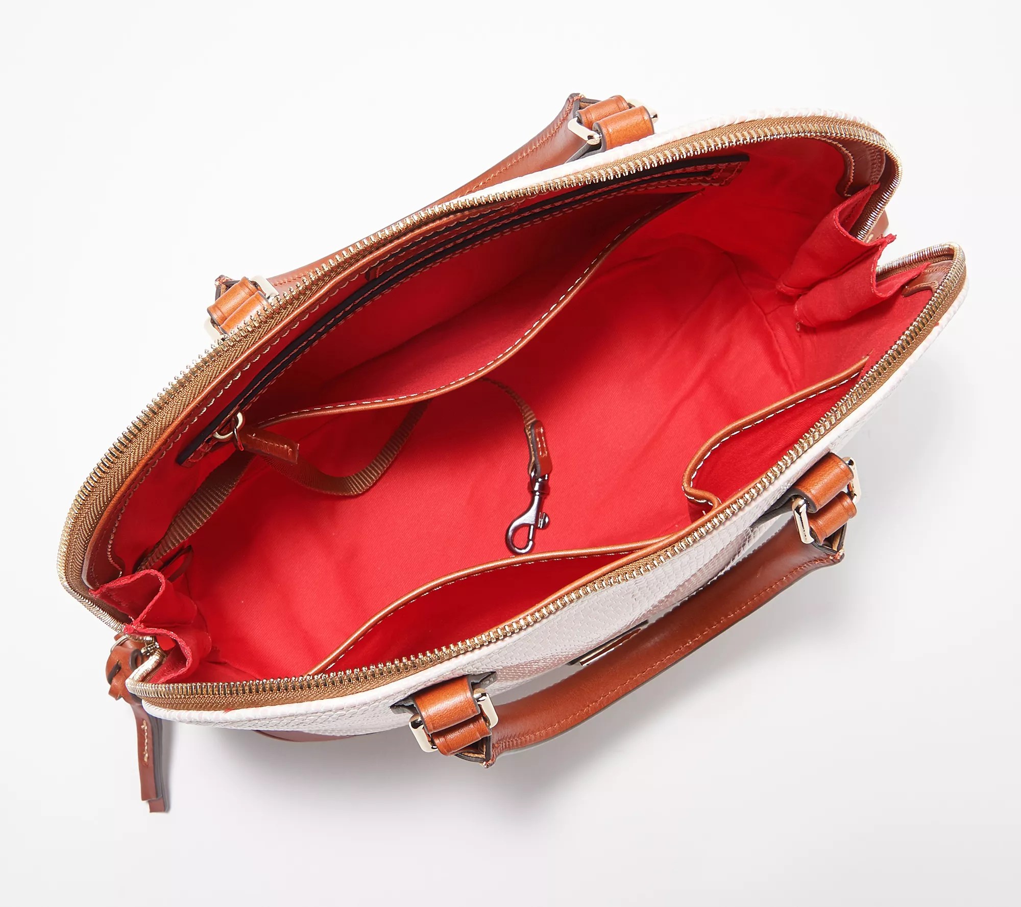 Dooney & Bourke Lizard Leather Zip Zip Satchel