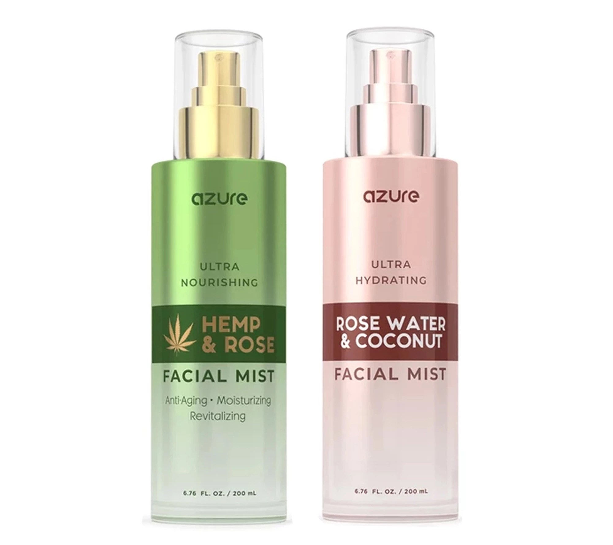 Azure Hemp and Rose Facial Mist Bundle