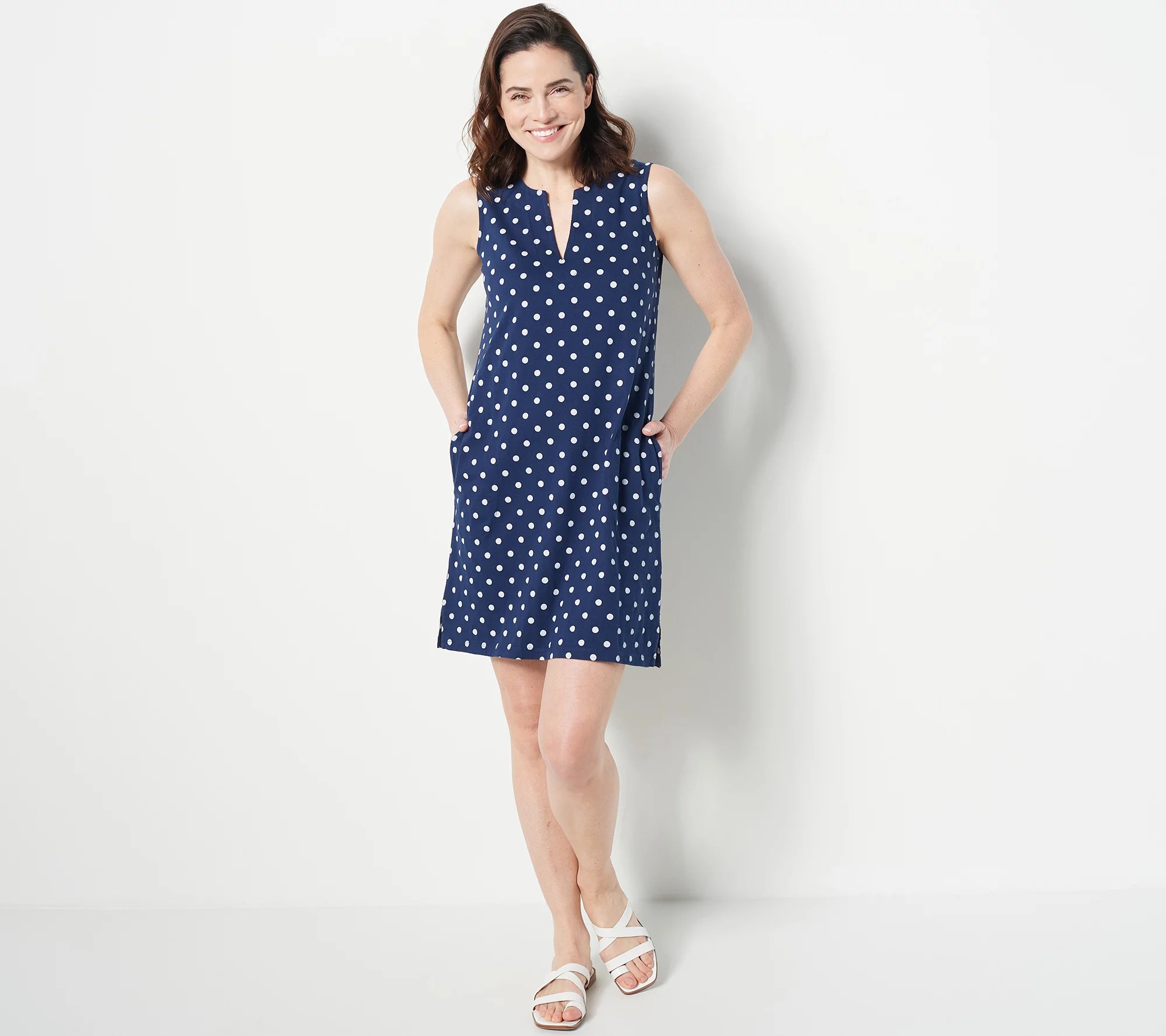 Lands' End Regular Jersey Cotton Sleeveless Swim Cover Up Dress