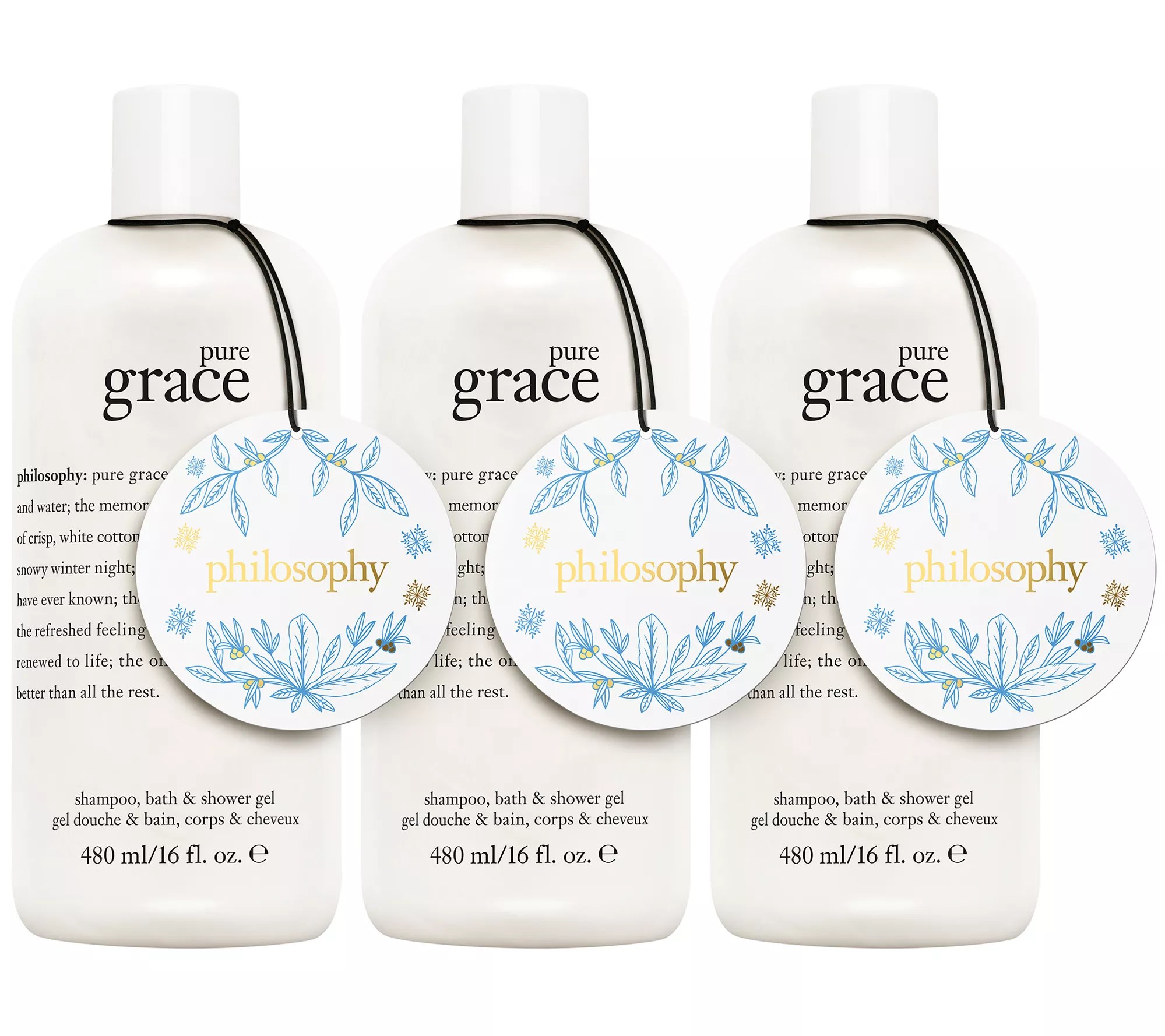 philosophy 16oz fragranced shower gel trio