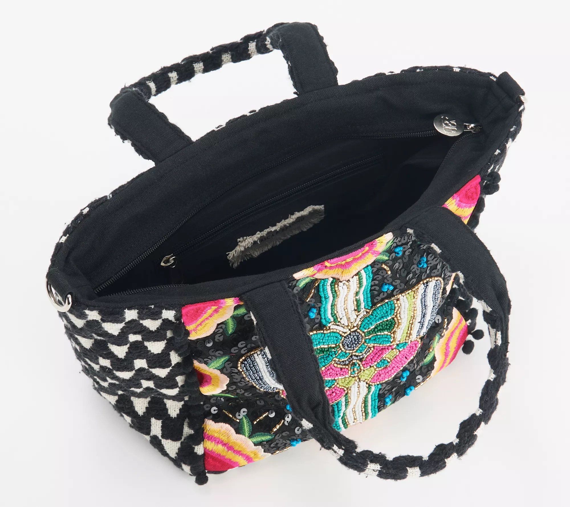 America & Beyond Mini Embellished Tote with Crossbody Strap