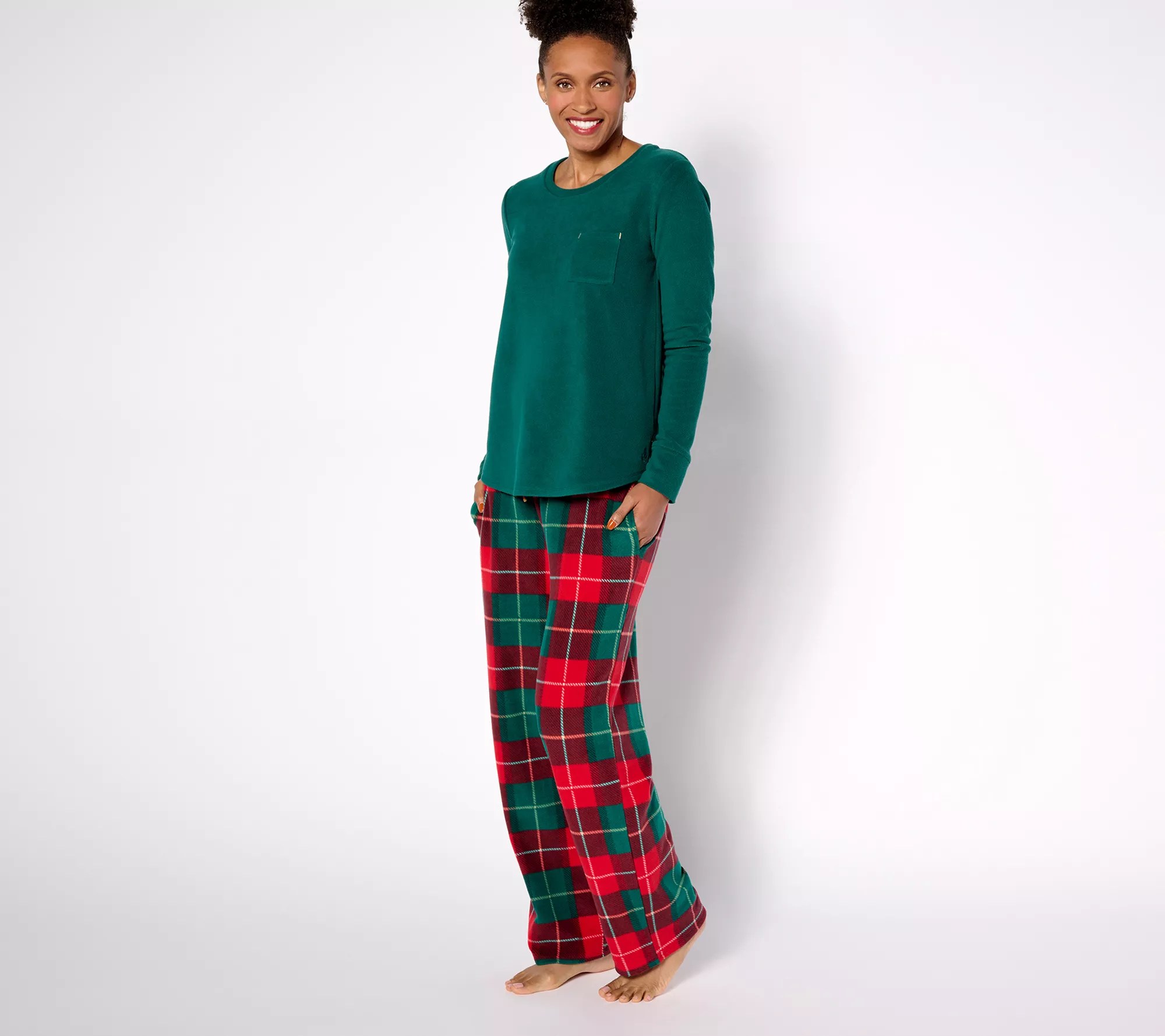 Cuddl Duds Fleecewear with Stretch Pajama Set