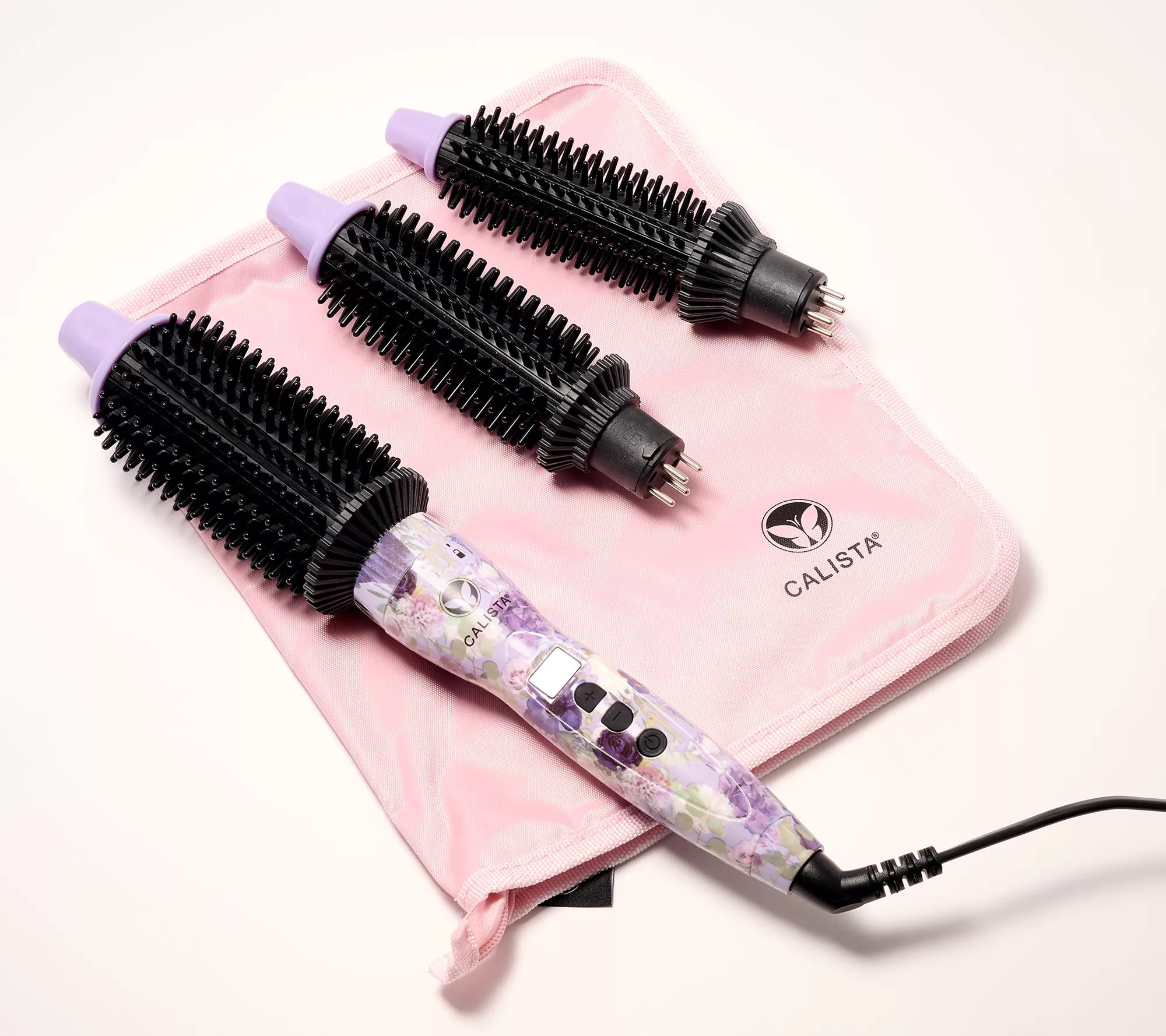 Calista Perfecter Pro Swap Top 3-in-1 Heated Round Brush w/ Pouch - QVC.com