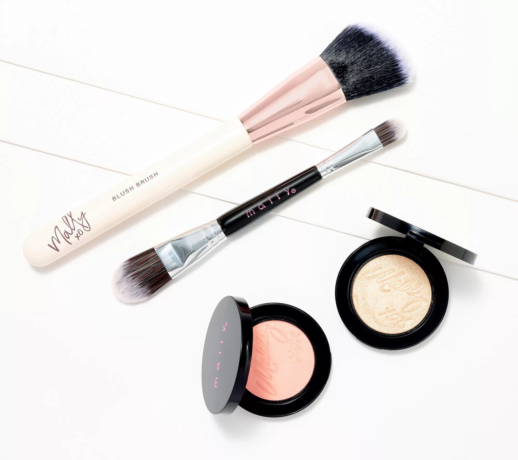 Mally Effortlessly Airbrushed Blush/Highlight Duo w/ Brushes