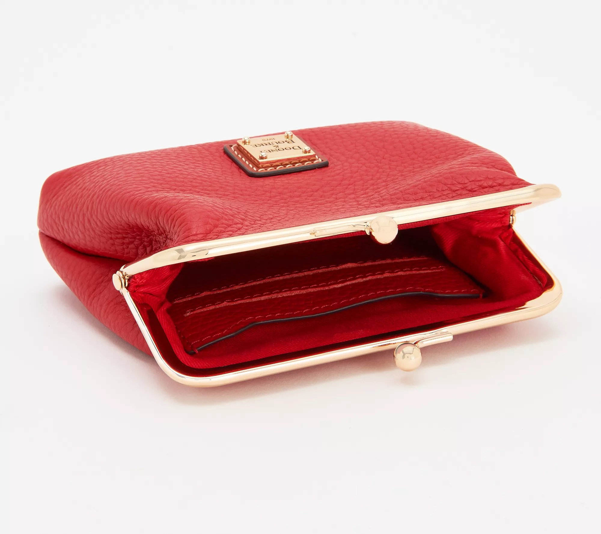 Dooney & Bourke Leather KissLock Coin Purse