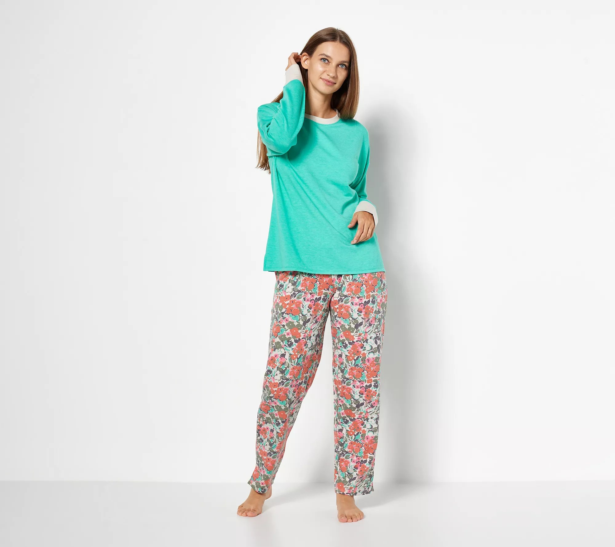Cuddl Duds Petite Comfortwear Pajama Set