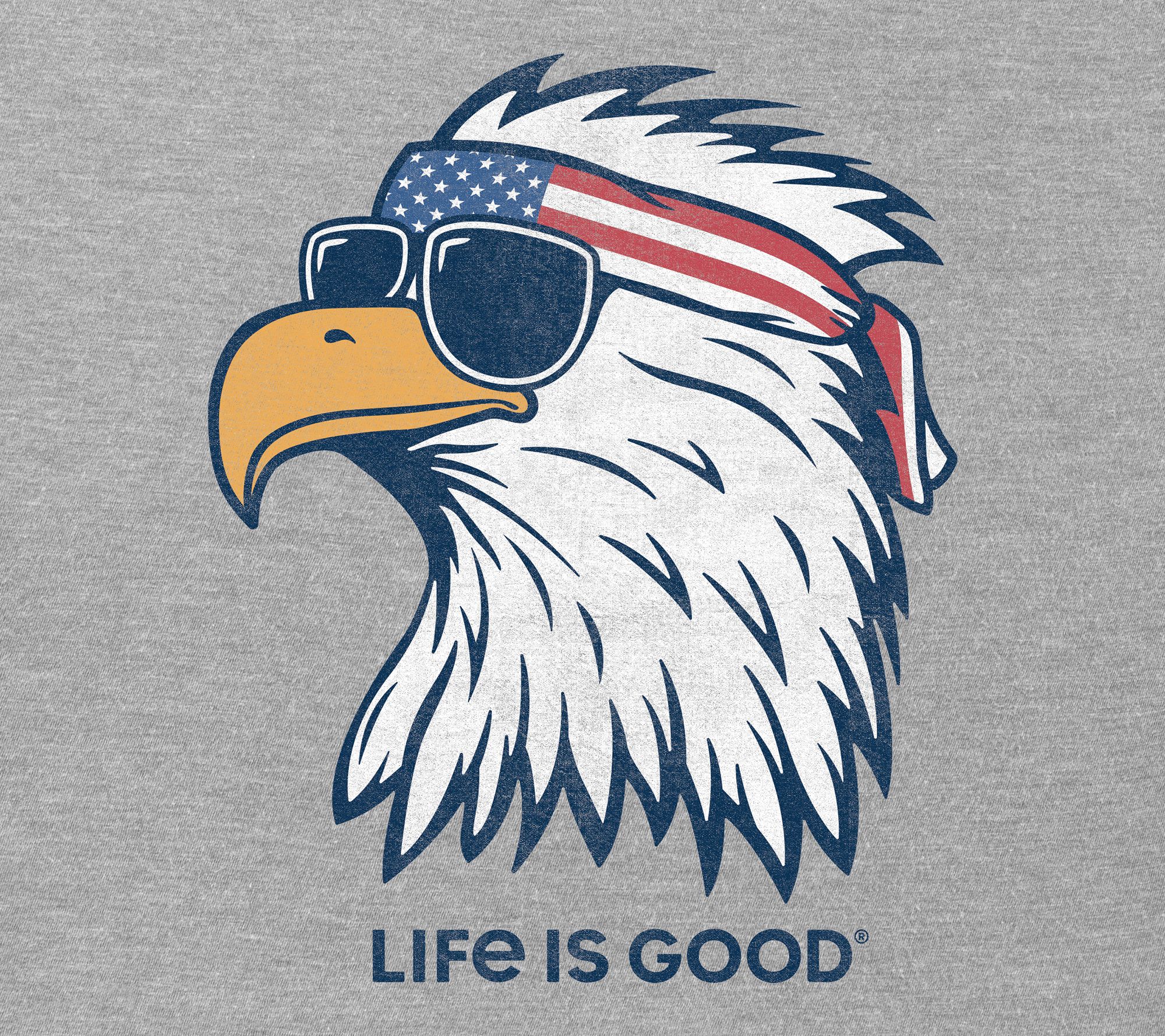 Life is Good Men's Patriotic Eagle CrusherLiteTee