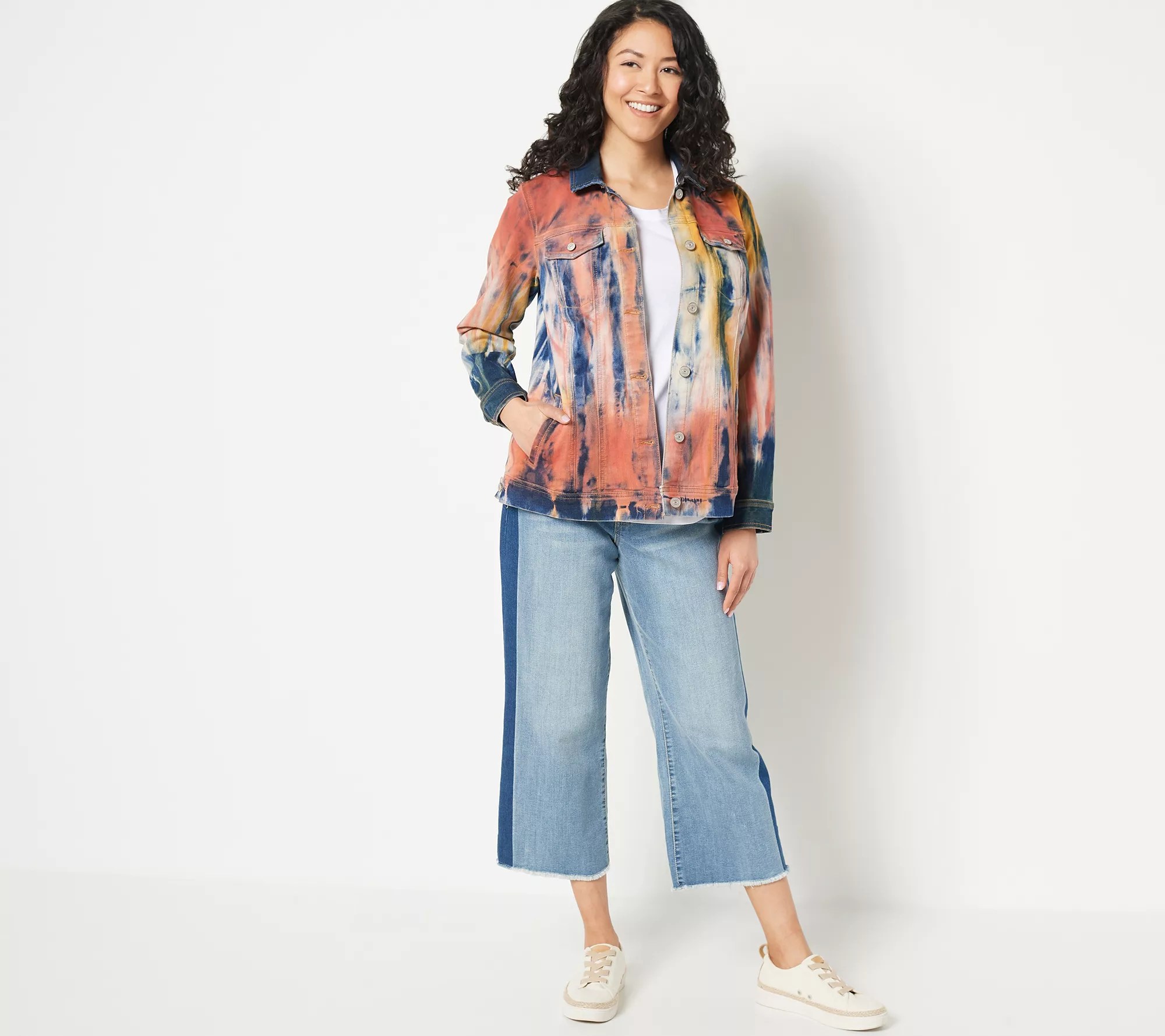 LOGO by Lori Goldstein Limited Edition Painted Denim Jacket