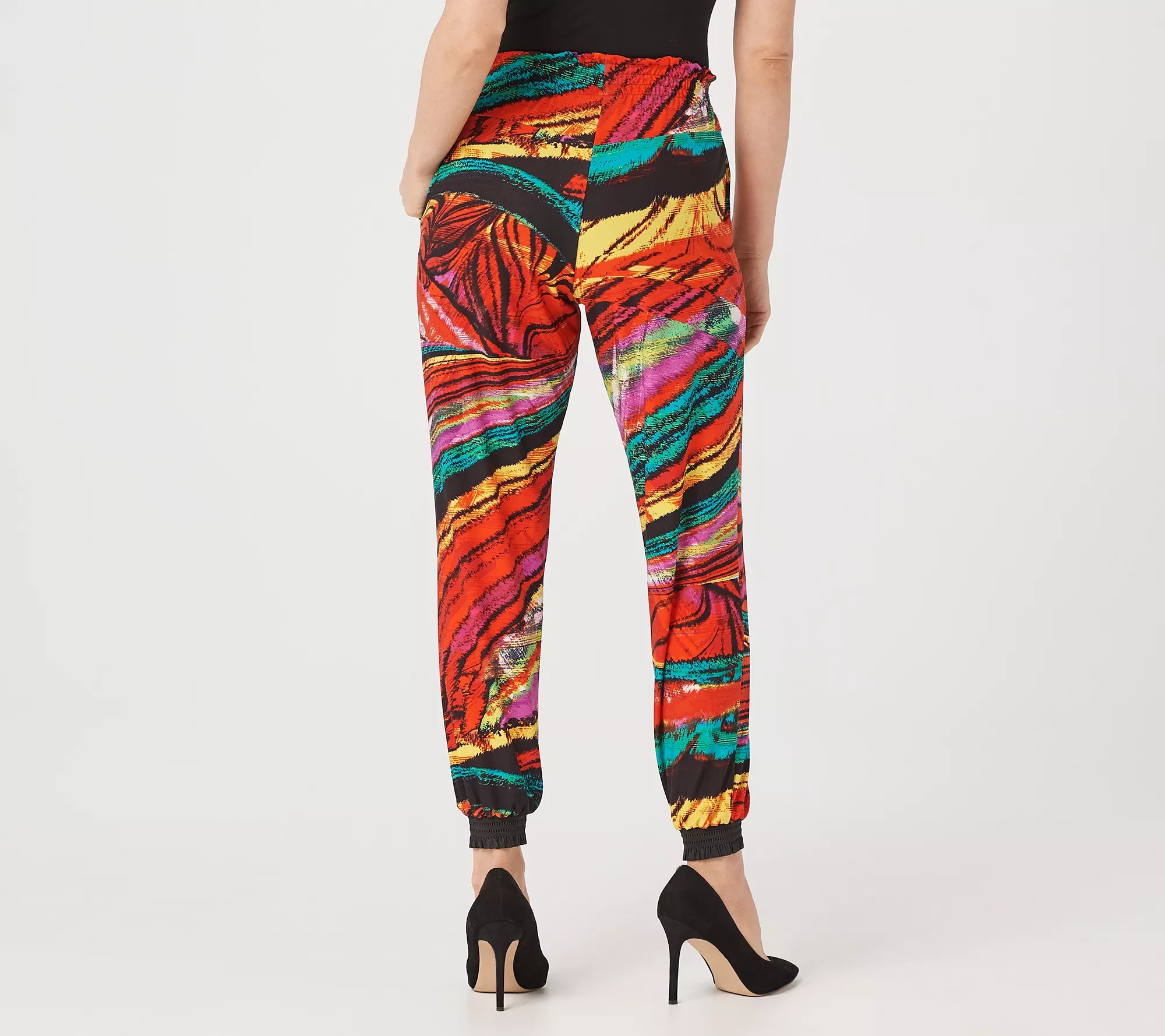 Attitudes by Renee Regular Too Chic To Sweat Printed Jogger Pants